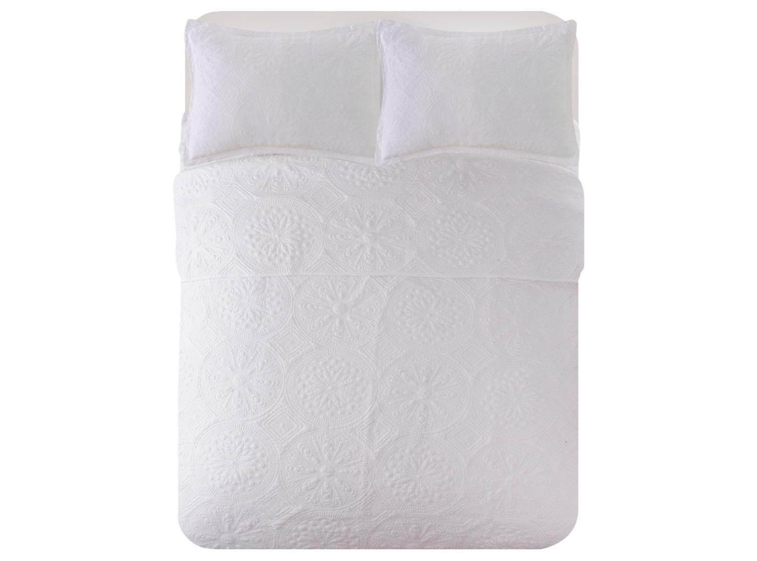 Quilt Súper King Unicolor White-2