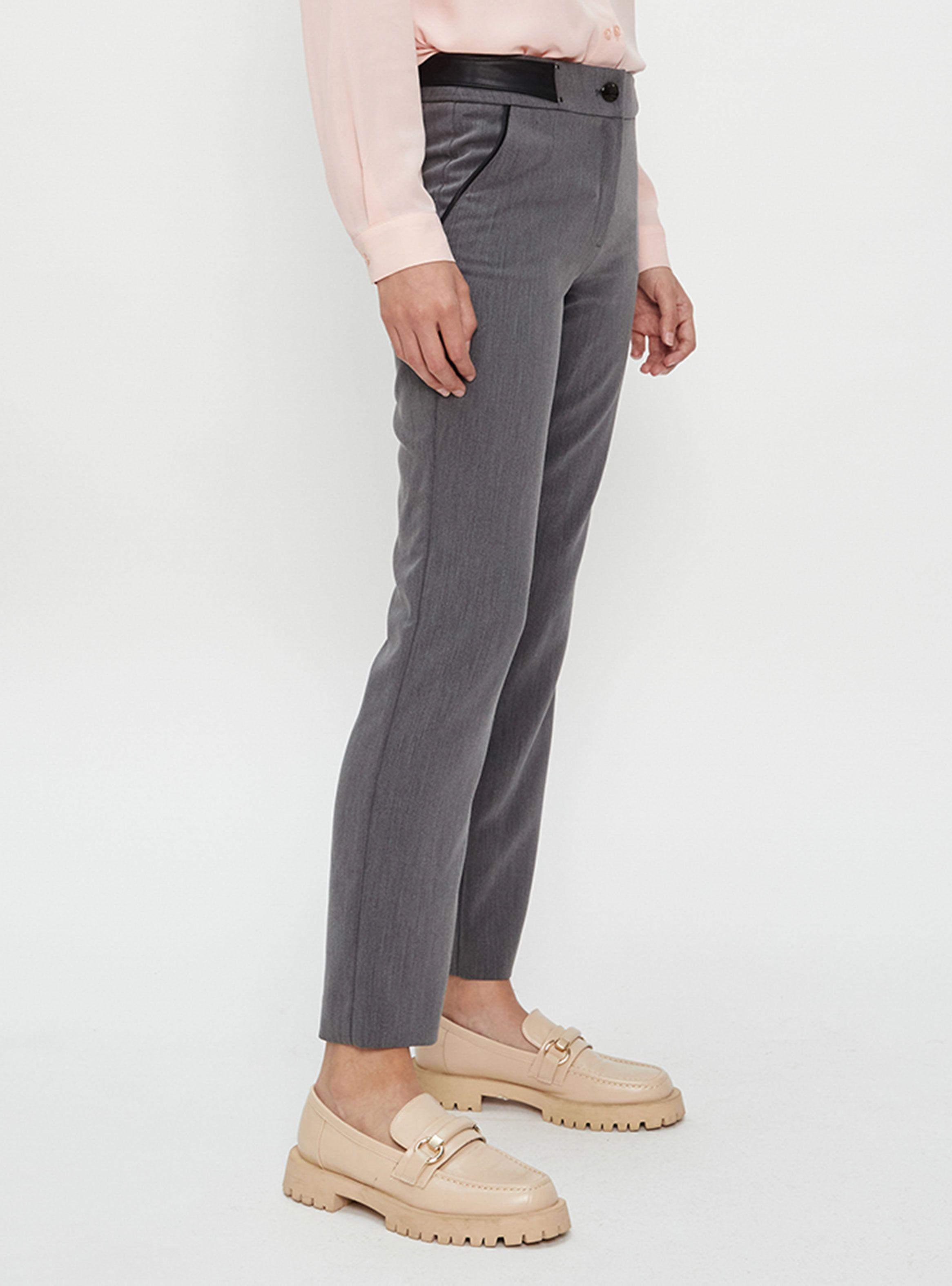 Pantalón Recto Con Decoración En Pretina De Pu-2