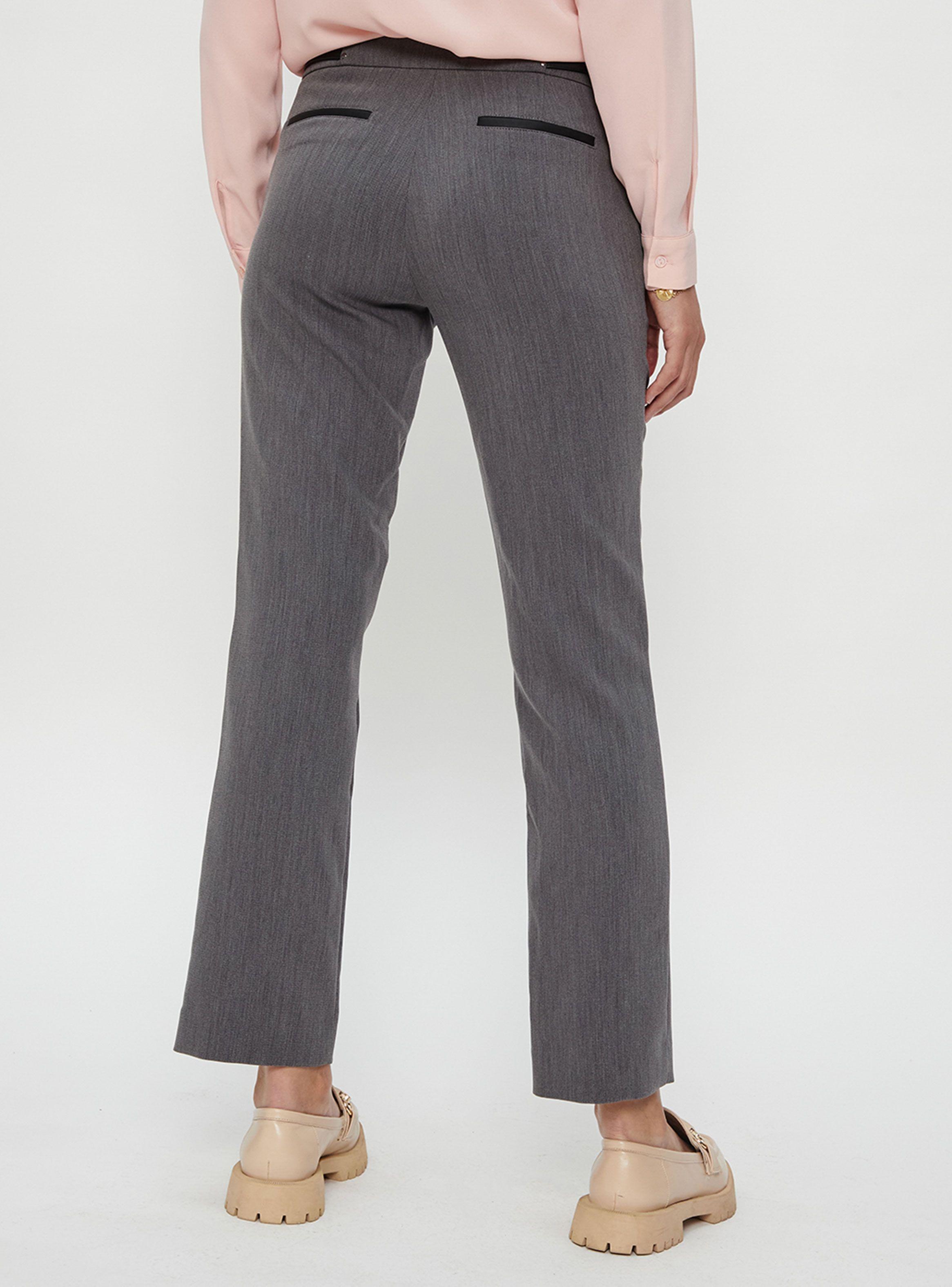 Pantalón Recto Con Decoración En Pretina De Pu-1