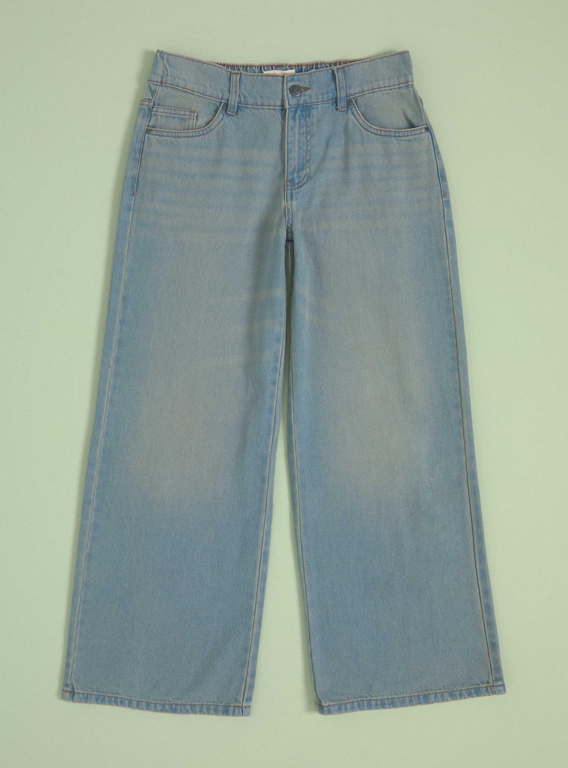 Jeans Wide Leg Dirty Wash-2
