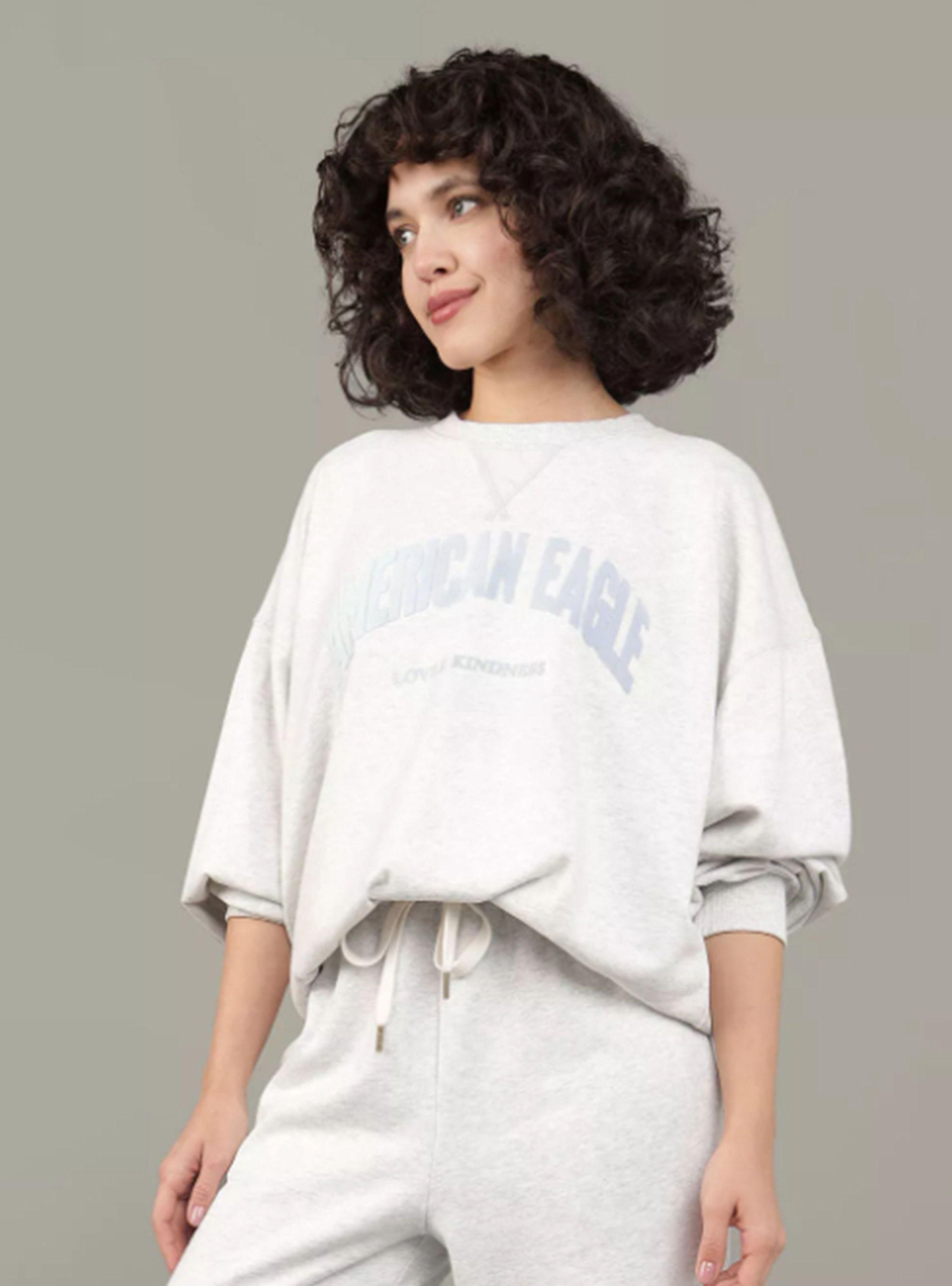 Polerón Extragrande Con Cuello Redondo Y Gráfico-0