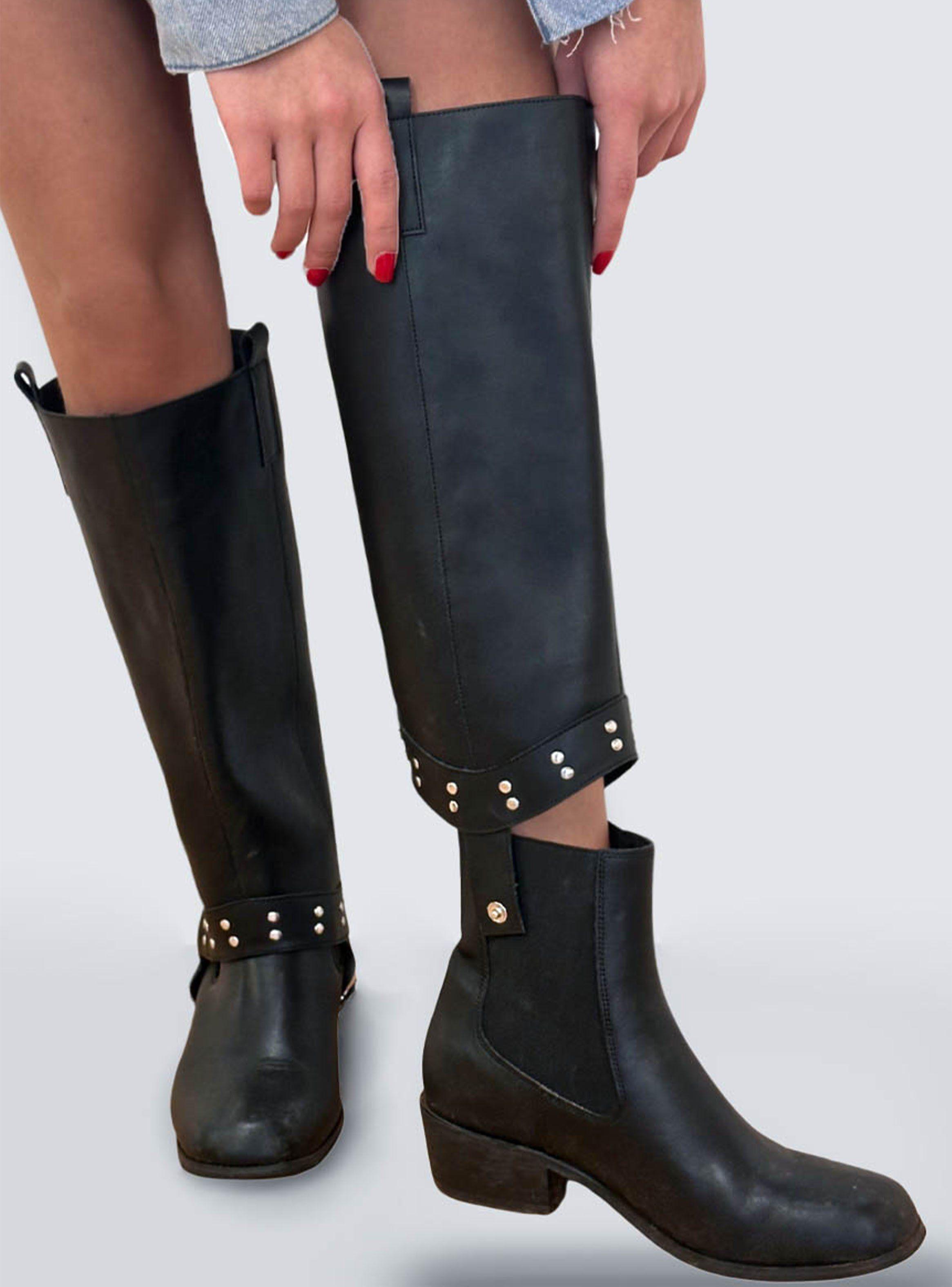 Bota Cuero Transformable Mujer-0