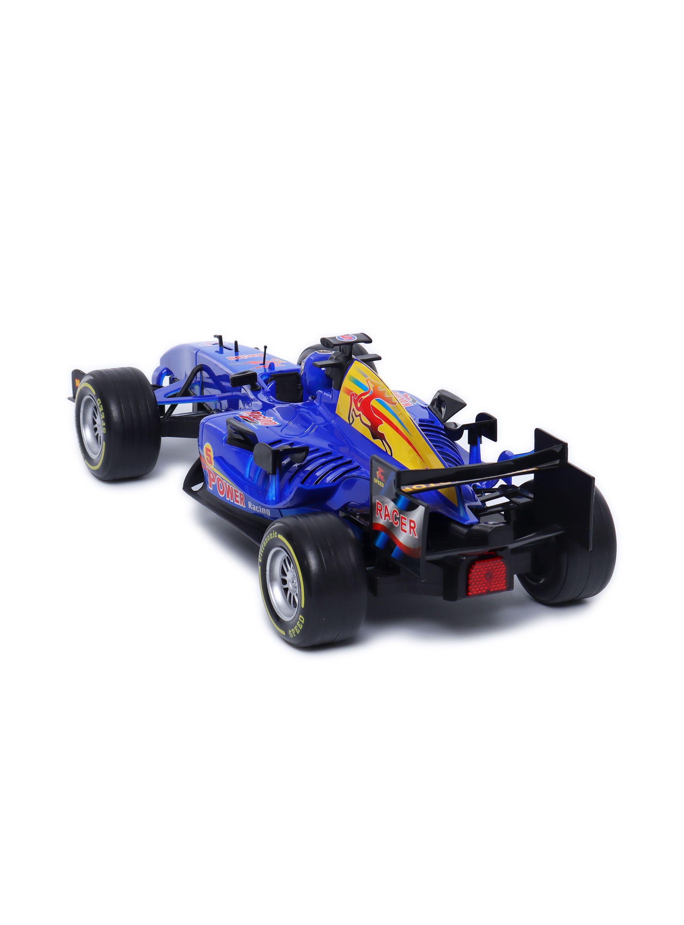 Auto a Batería F1 Friccion 1:10 Luz Sonido Try Me Azul-3