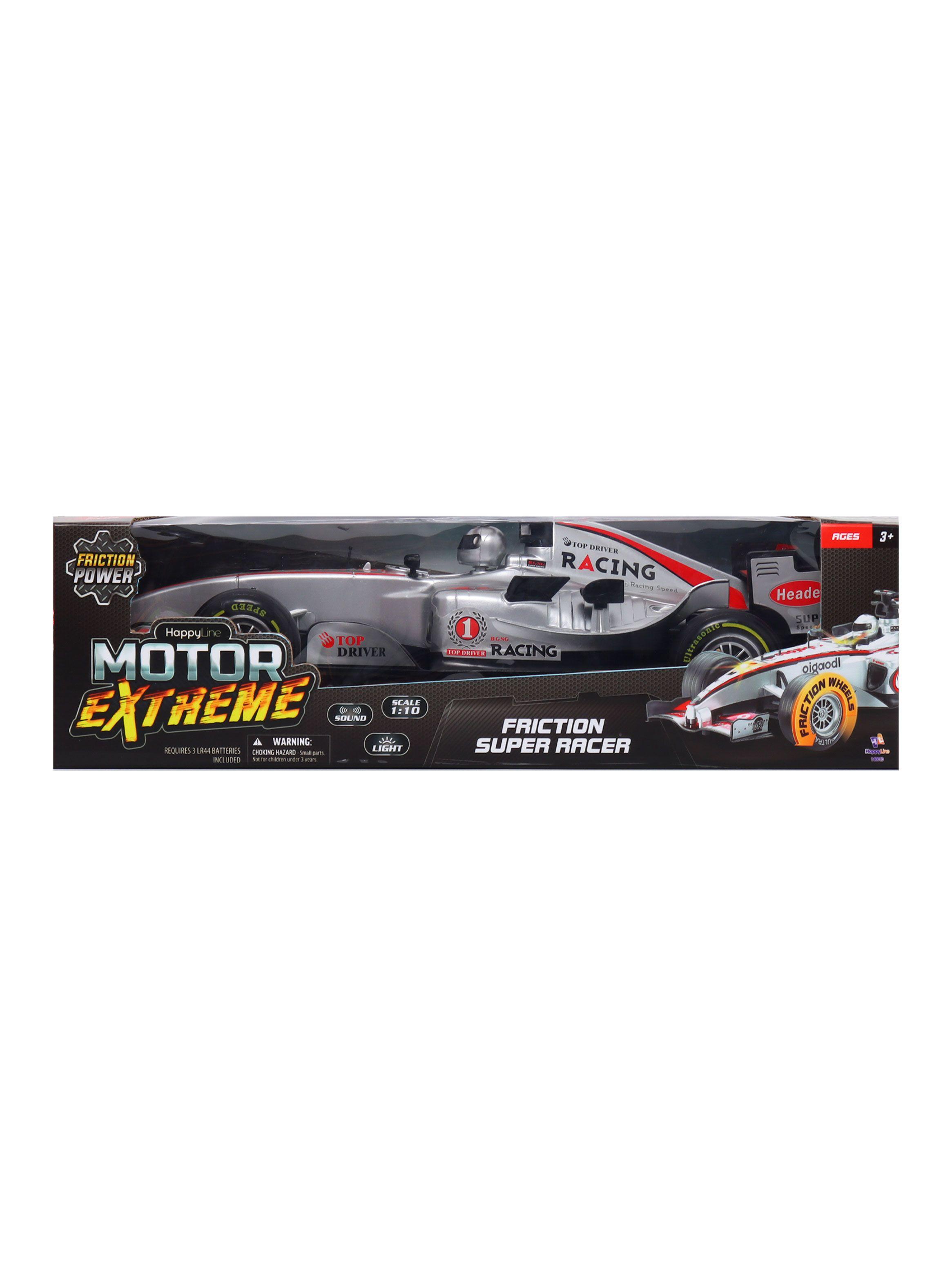 Auto a Batería F1 Friccion 1:10 Luz Sonido Try Me Plata-2