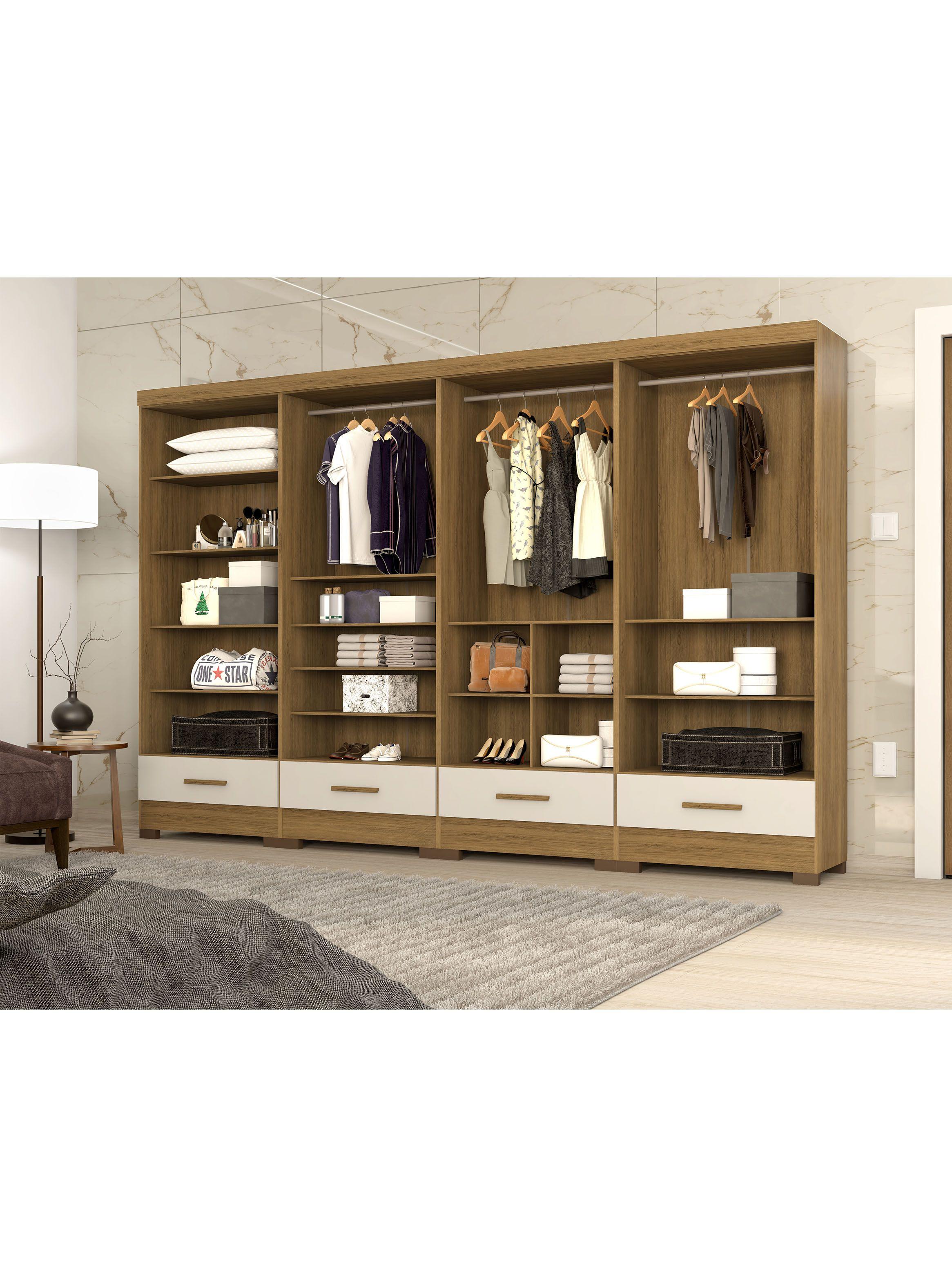 Closet Versatile Café Claro Blanco Crema 1C-4