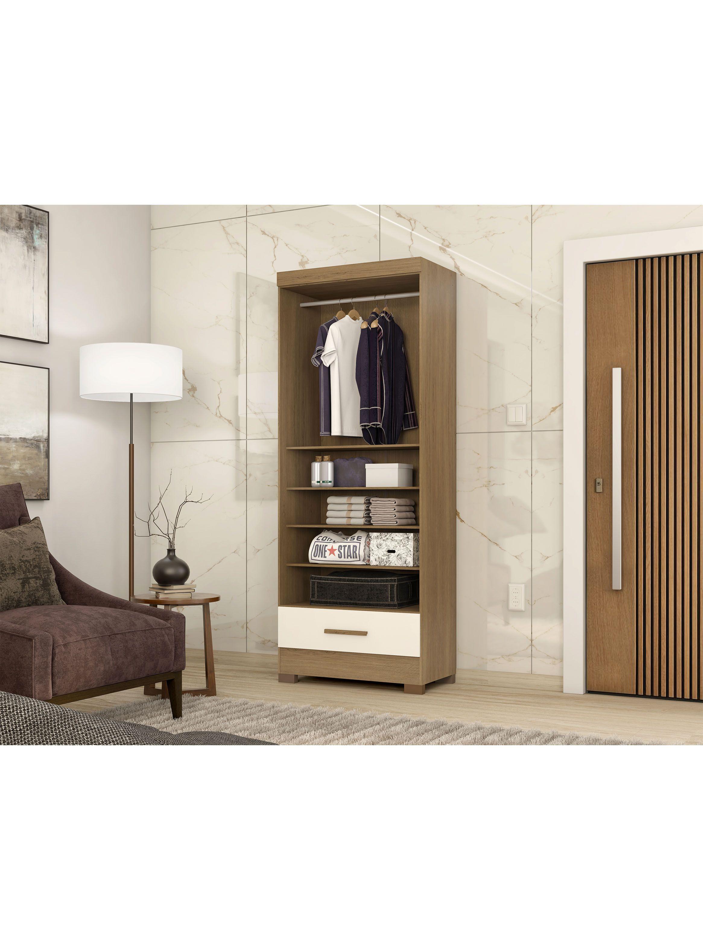 Closet Versatile Café Claro Blanco Crema 1C-2