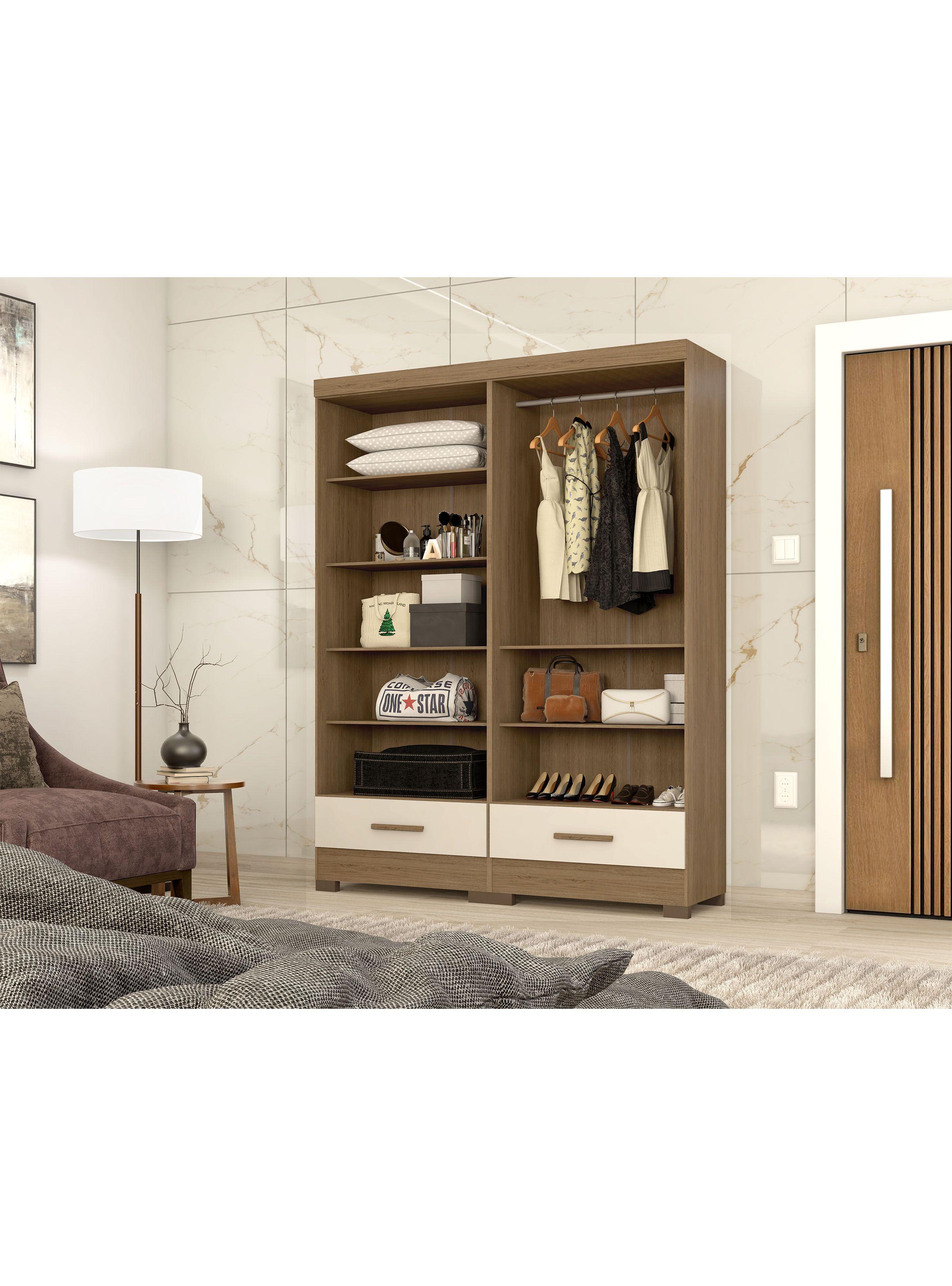 Closet Versatile Café Claro Blanco Crema 1C-3