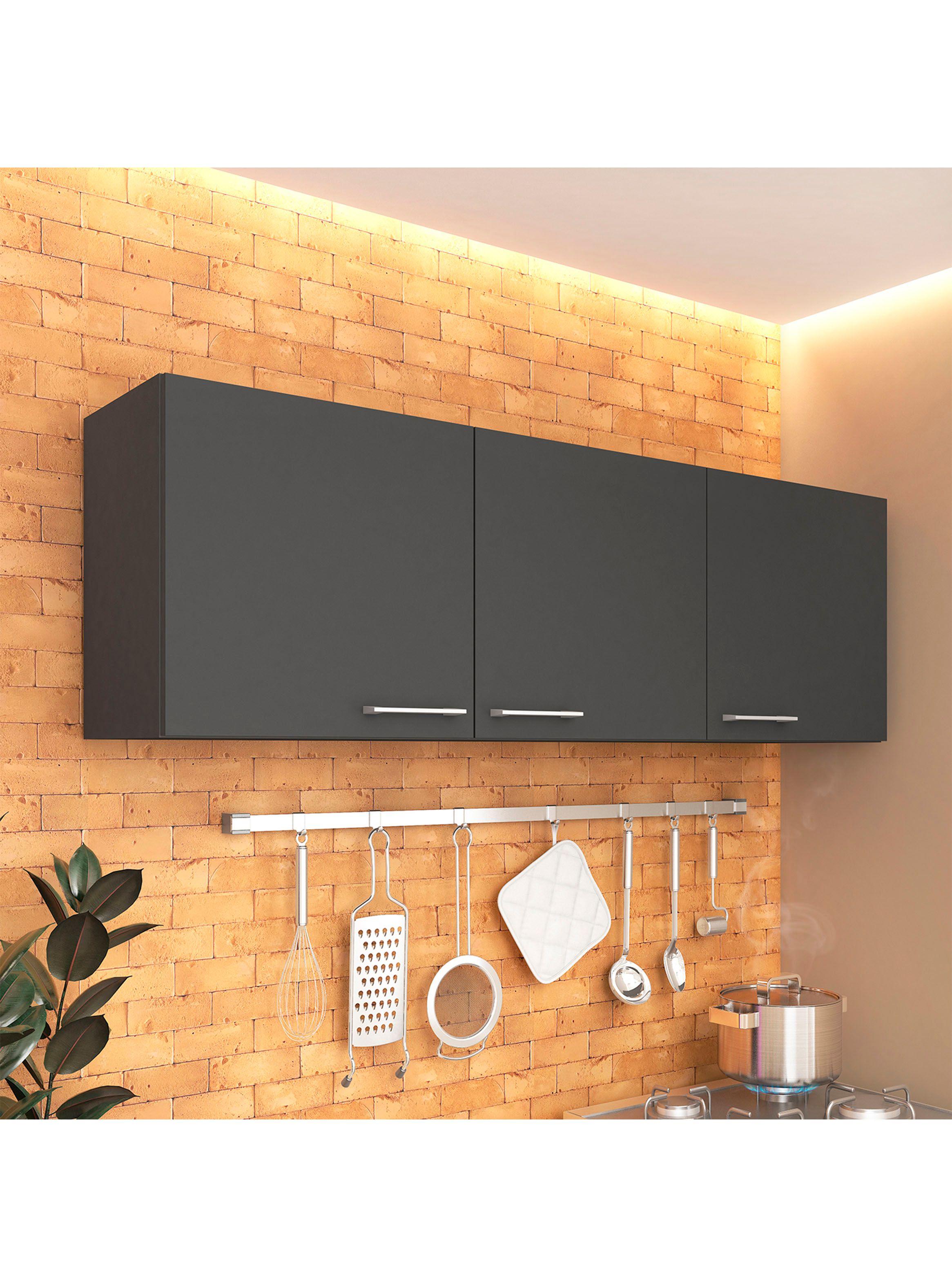 Mueble Aereo Opie Grafito 140 cm-4