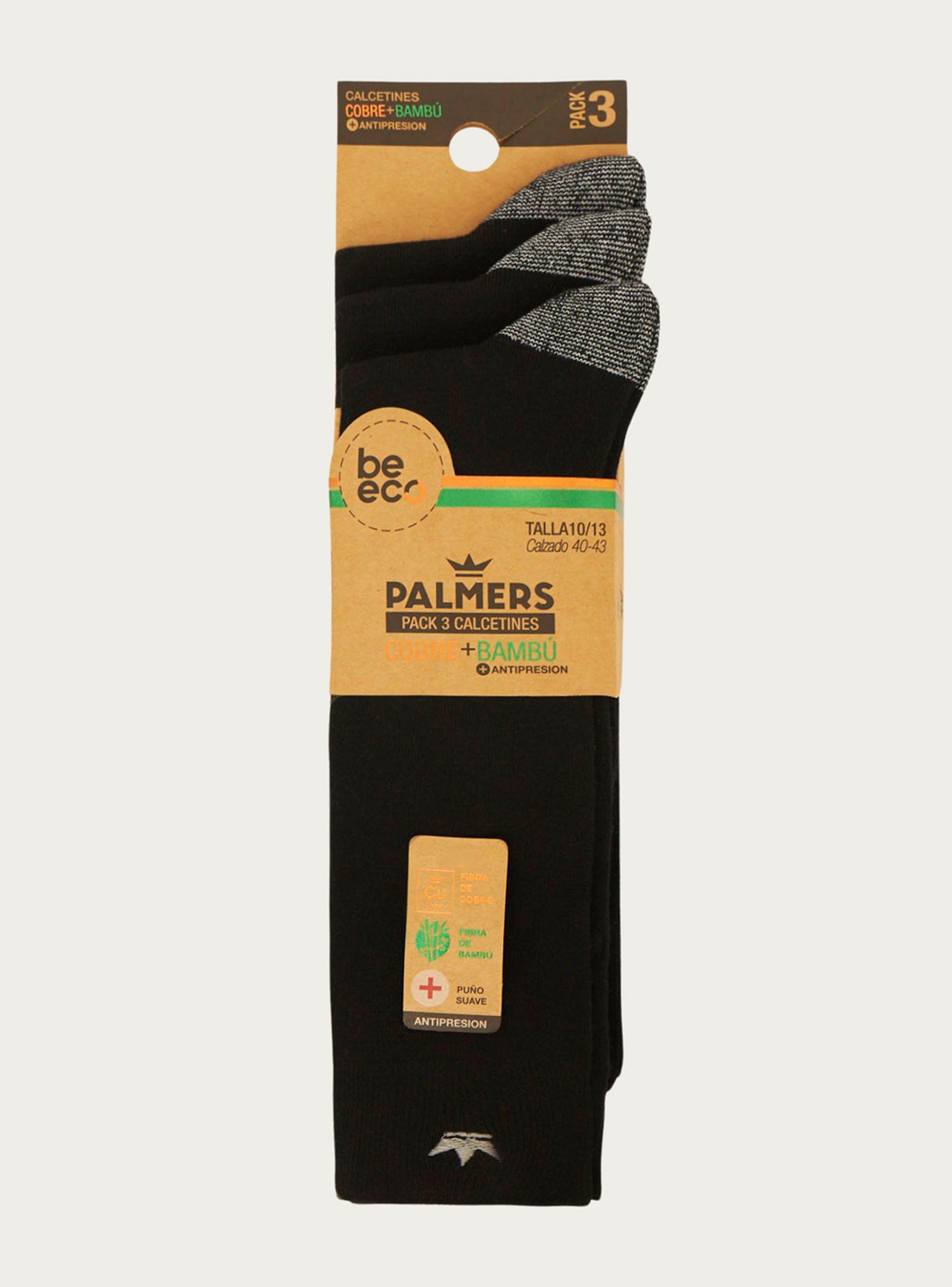 Pack 3 Calcetines Cobre Bambú Puño Suave J55-3