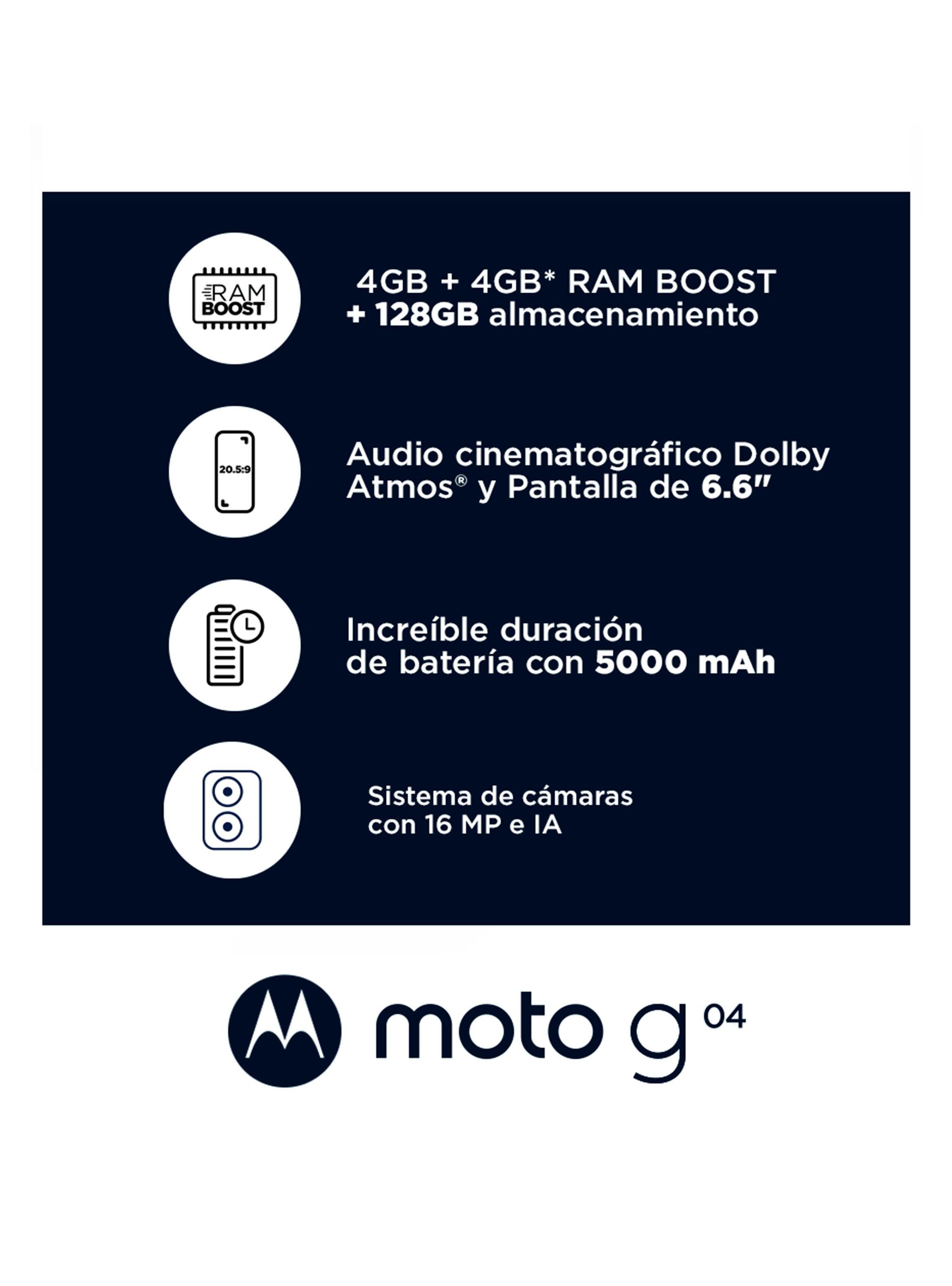 Smartphone Moto G04 128GB 6.6" Negro Liberado-4