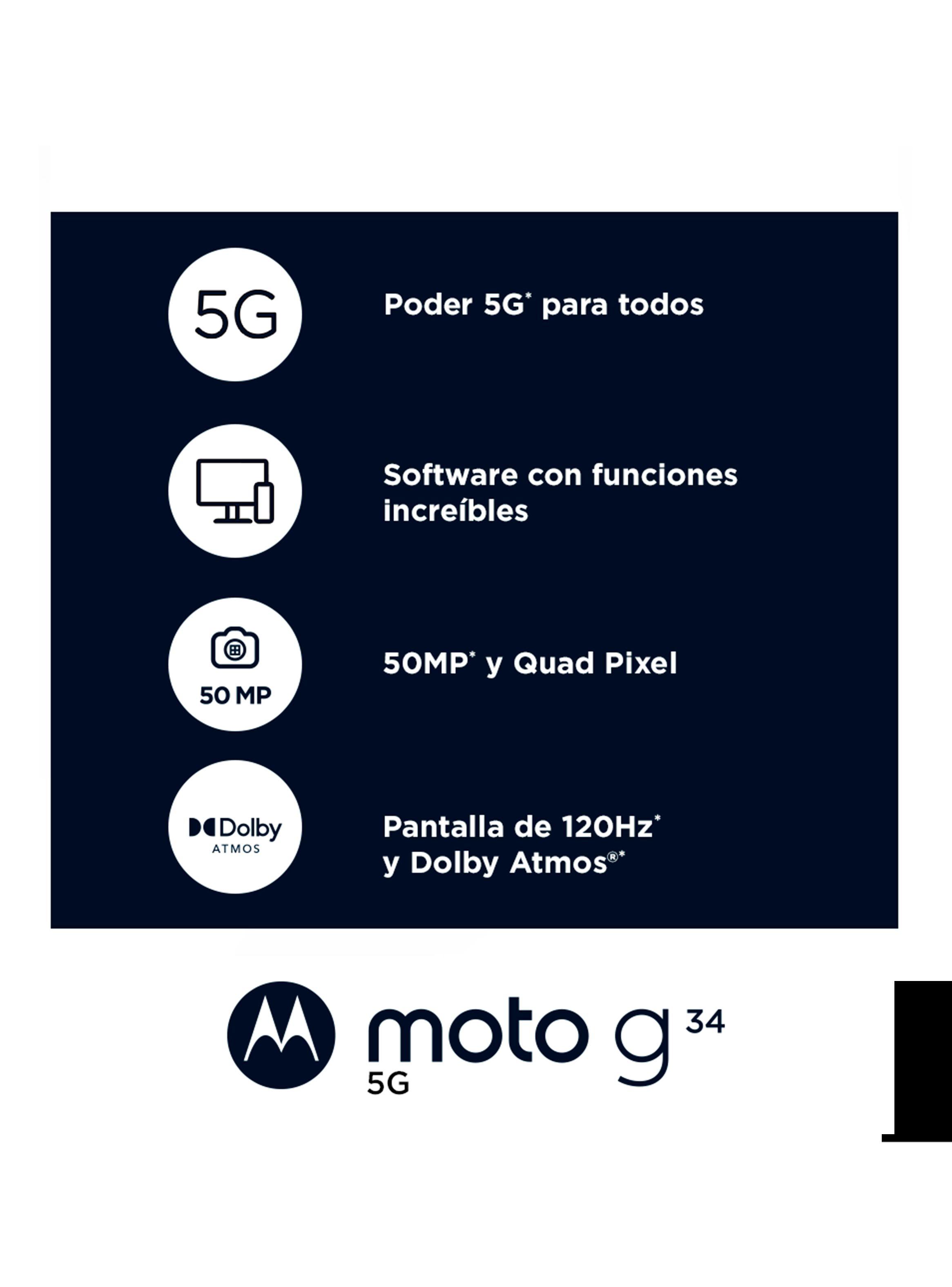 Smartphone Moto G34 5G 256GB 6.5" Liberado Negro-4