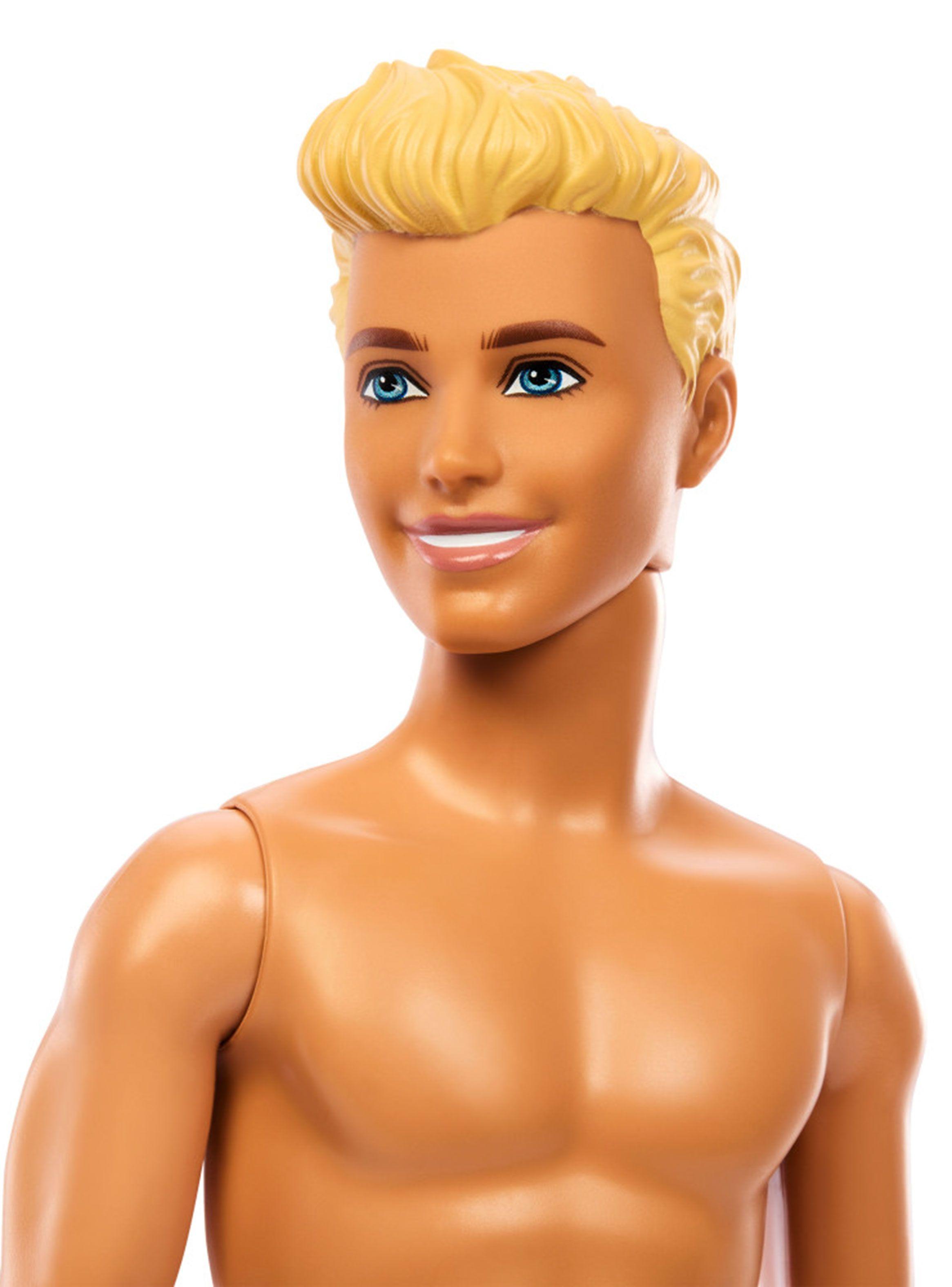 Muñeco Ken de Playa con Traje de Baño Rosa y Azul-3