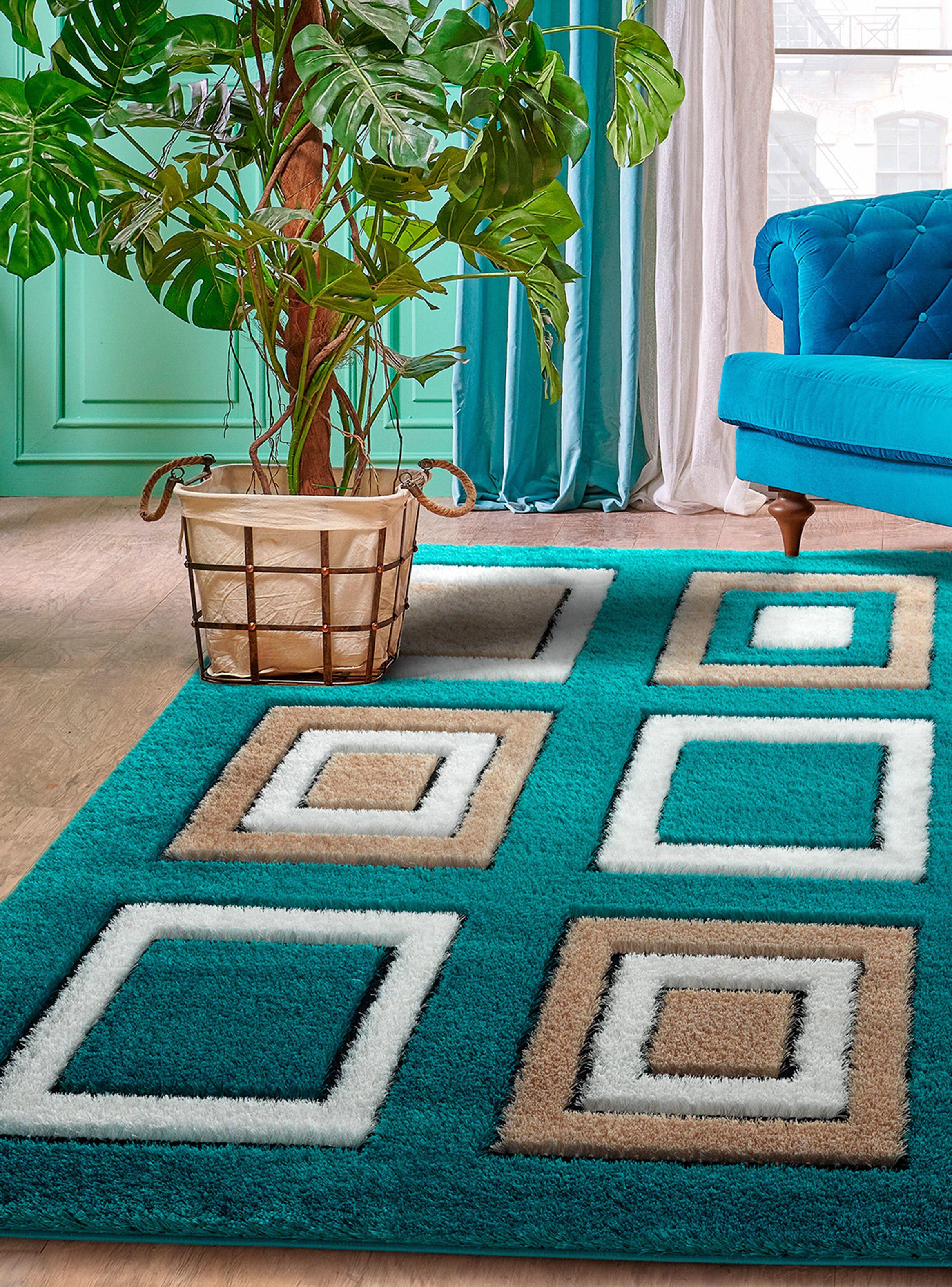 Alfombra Exclusive 150x200 cm Turquesa D1-2