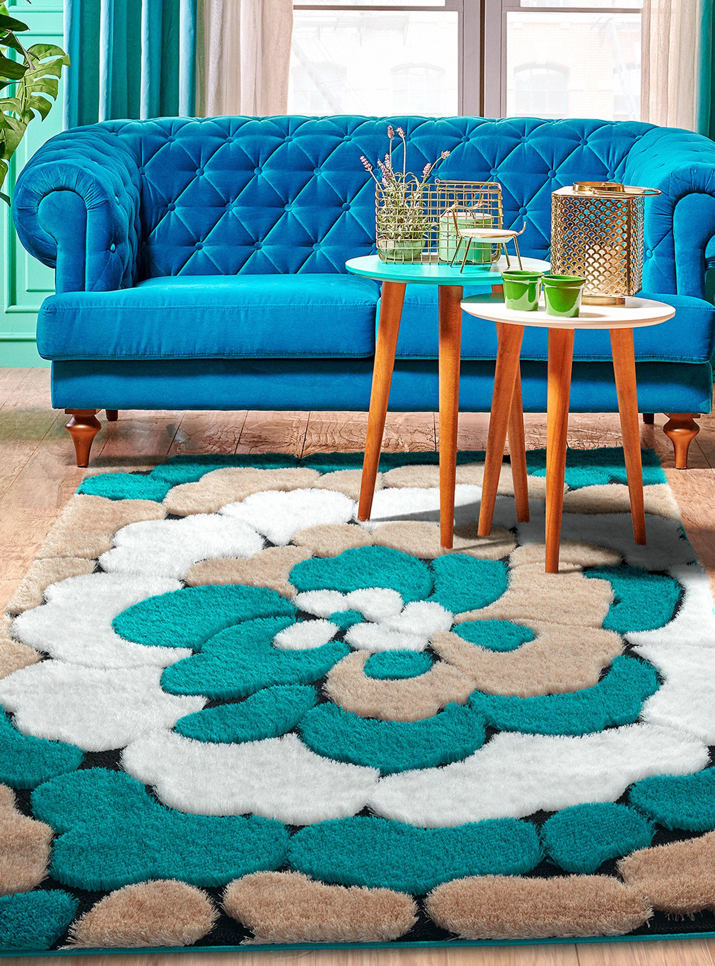 Alfombra 150 x 200 cm Exclusive D4 Turquesa-2
