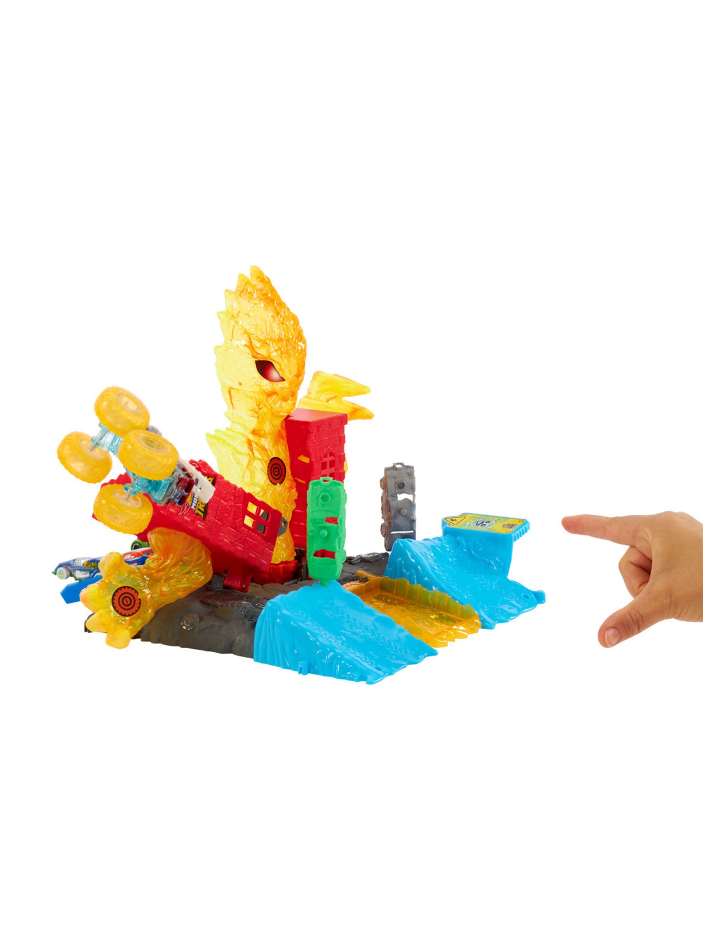 Autopista Monster Trucks Set de Juego Apaga el Fuego-1