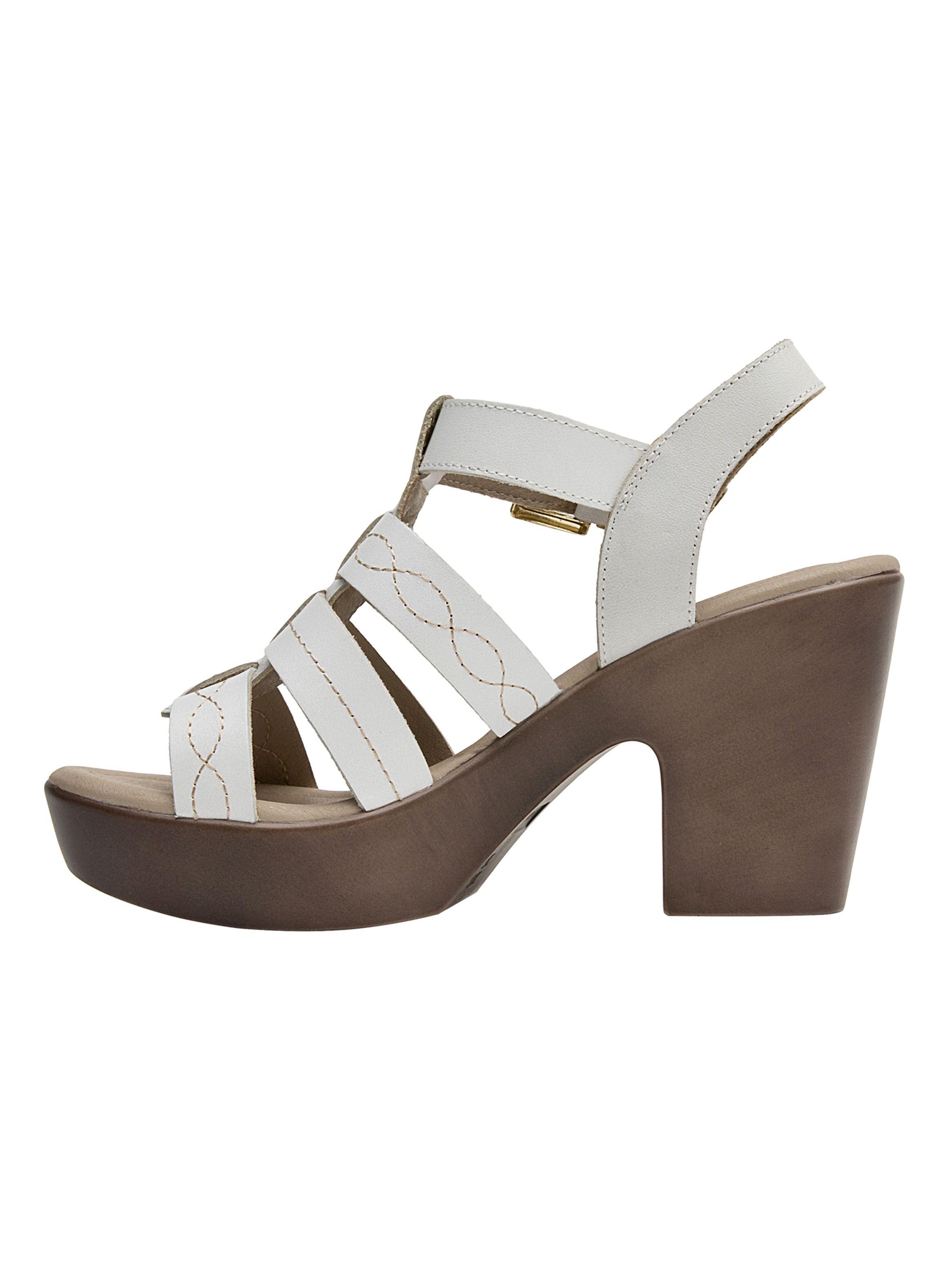 Sandalia Cuero Ck102 Taco Cuadrado Mujer-2