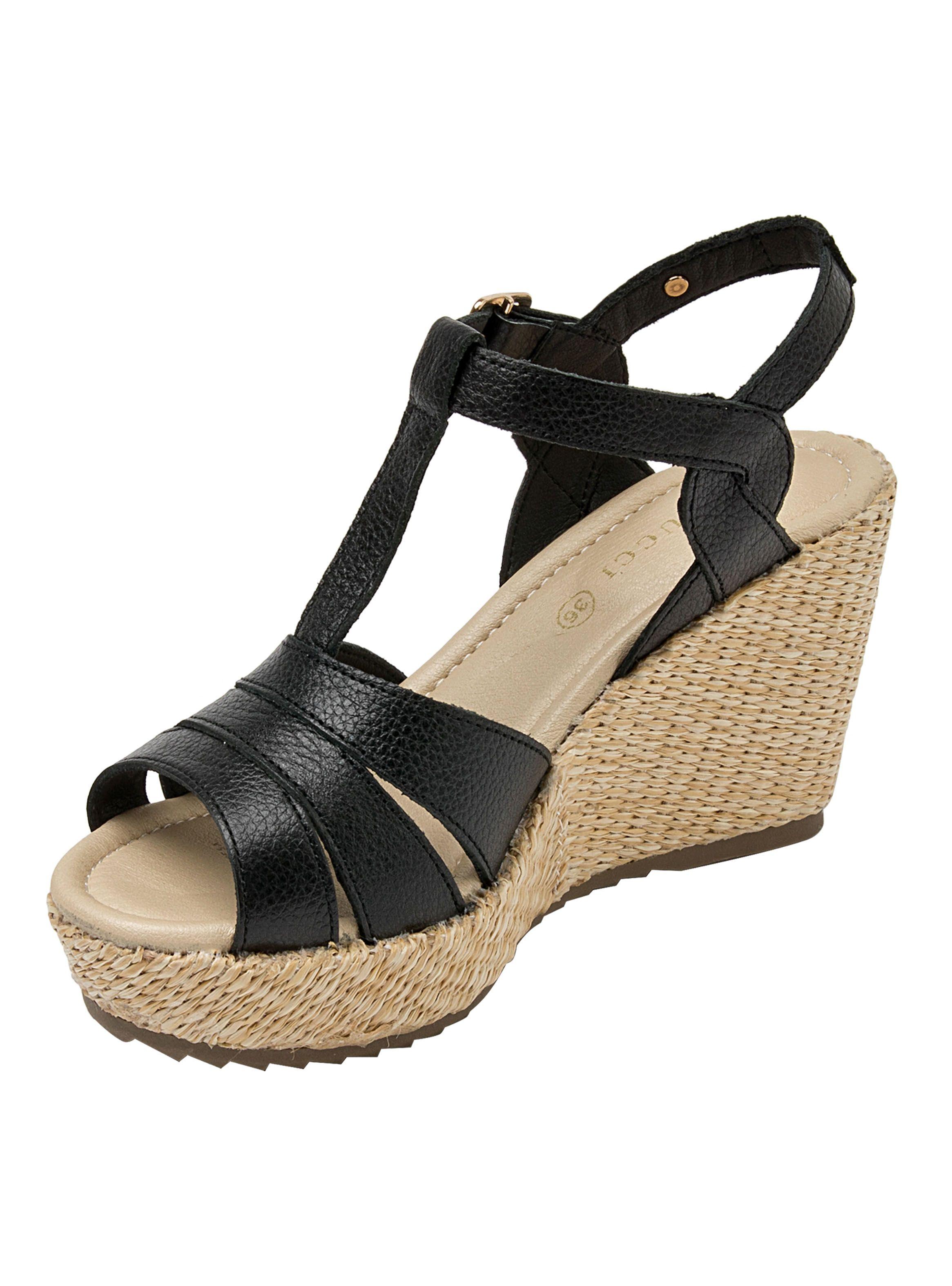 Sandalia Taco Chino Ck114 Cuero Mujer-3