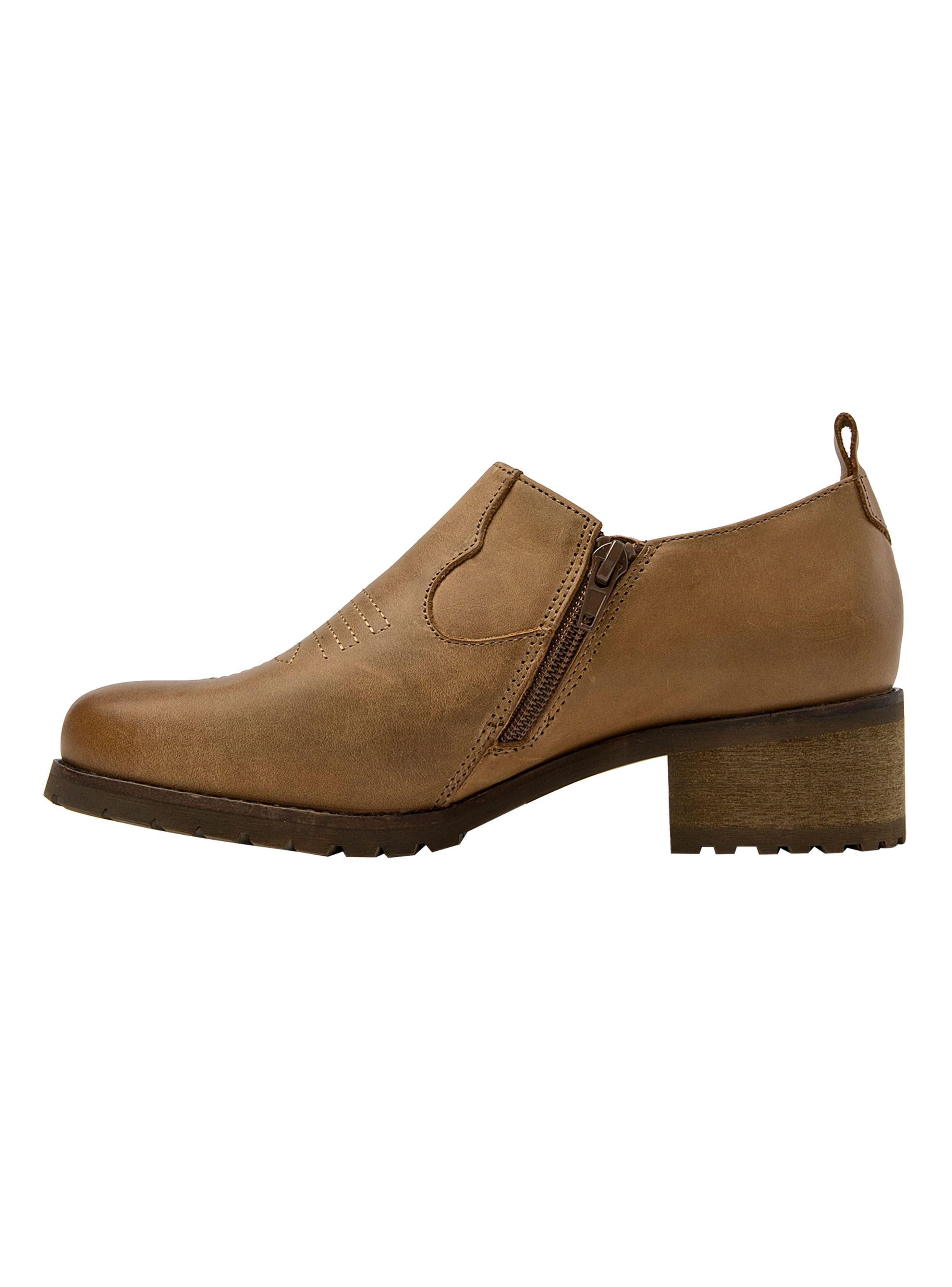 Zapato Casual Cuero Taco Cuadrado Wk115 Mujer-2