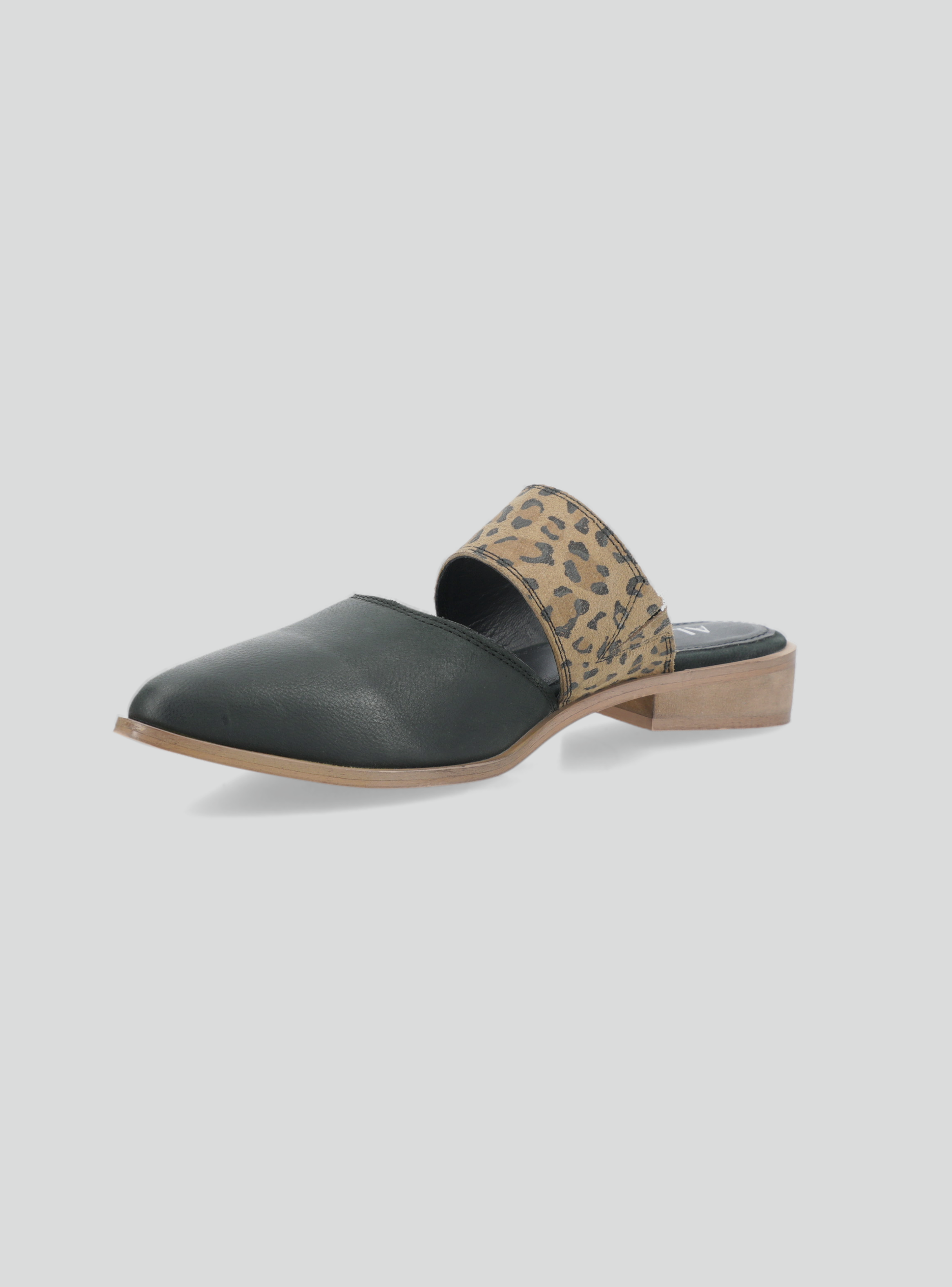 Babucha Casual Puntilla de Cuero Mujer-2