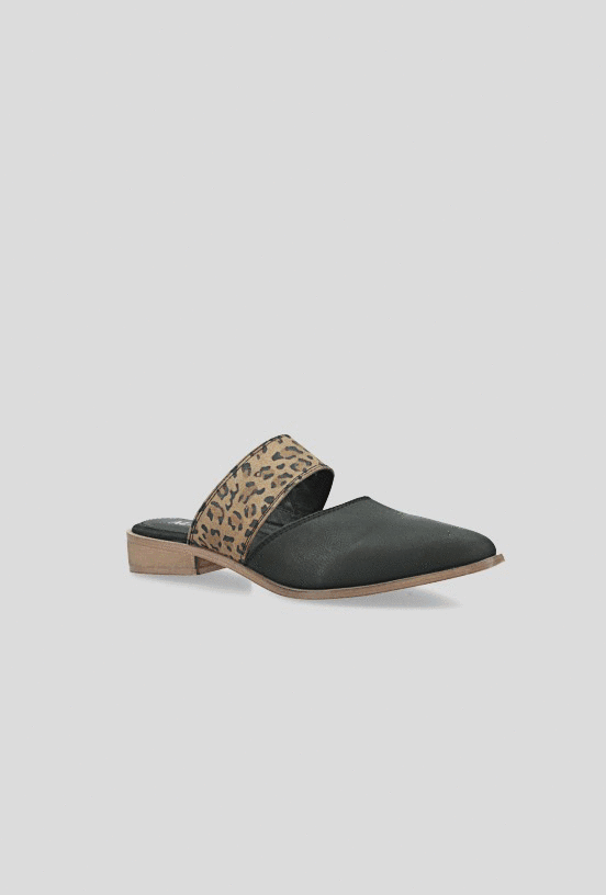Babucha Casual Puntilla de Cuero Mujer-4