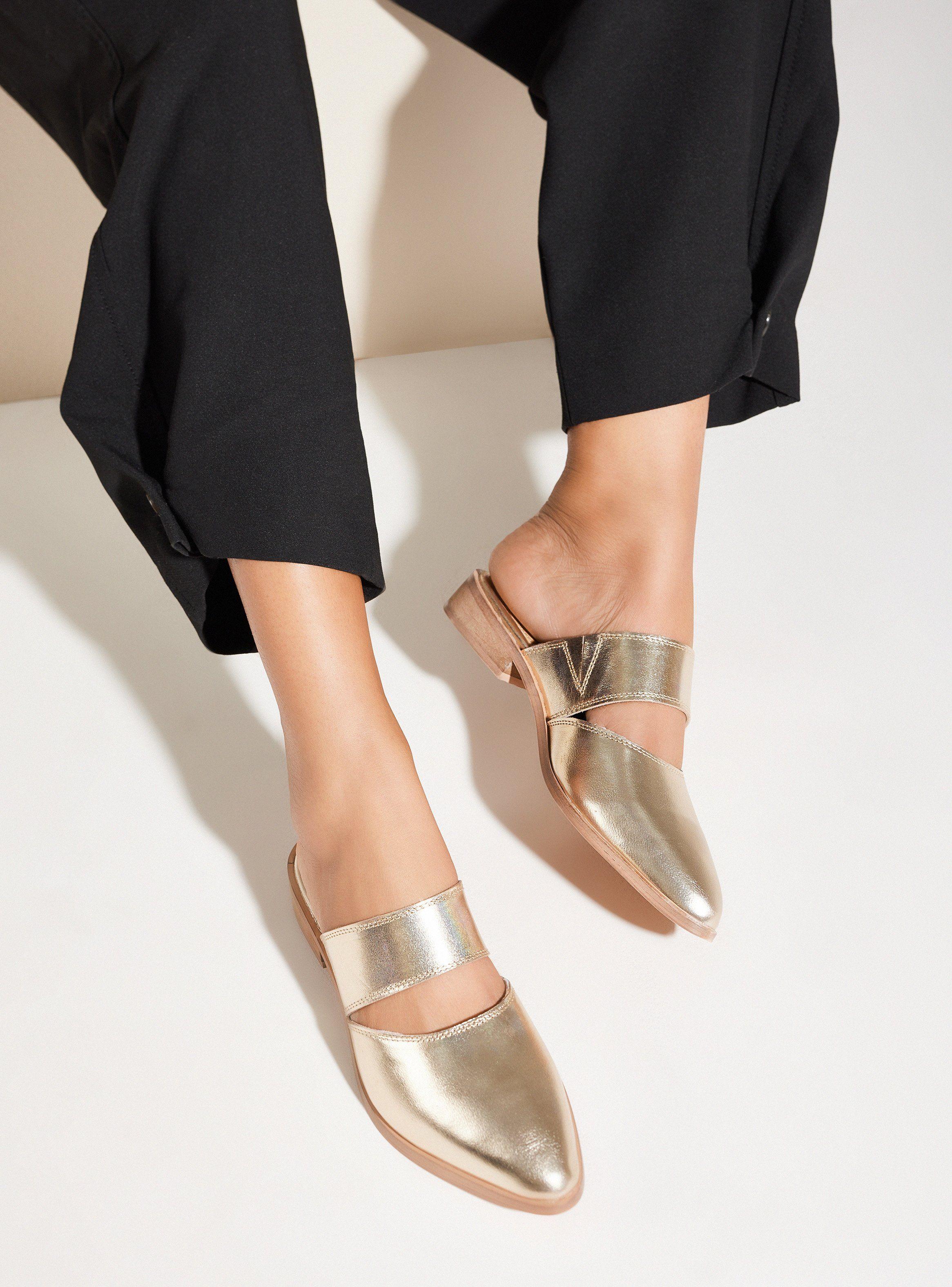 Babucha Casual Puntilla de Cuero Mujer-0