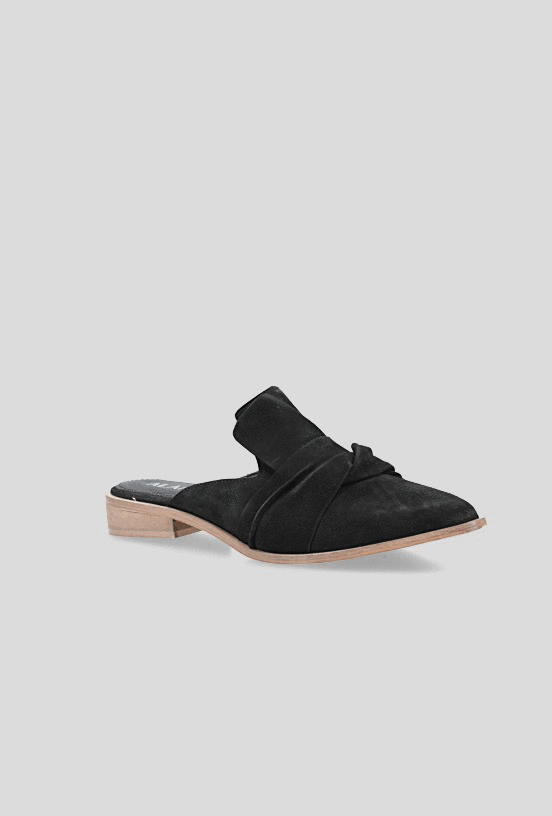 Babucha Puntilla Cuero con Nudo Mujer-4