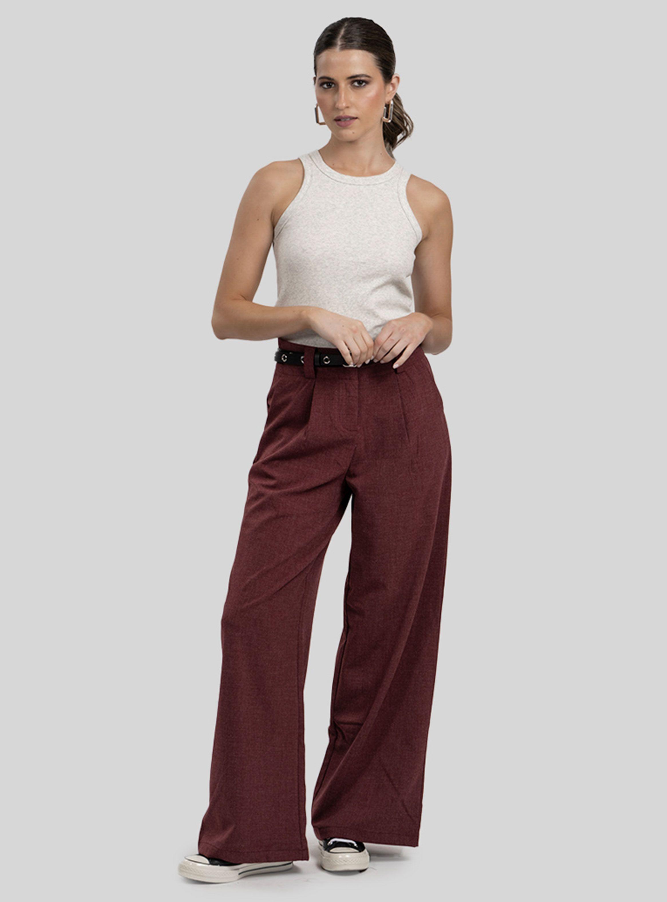 Pantalón Moira Wide Leg Cherry-3