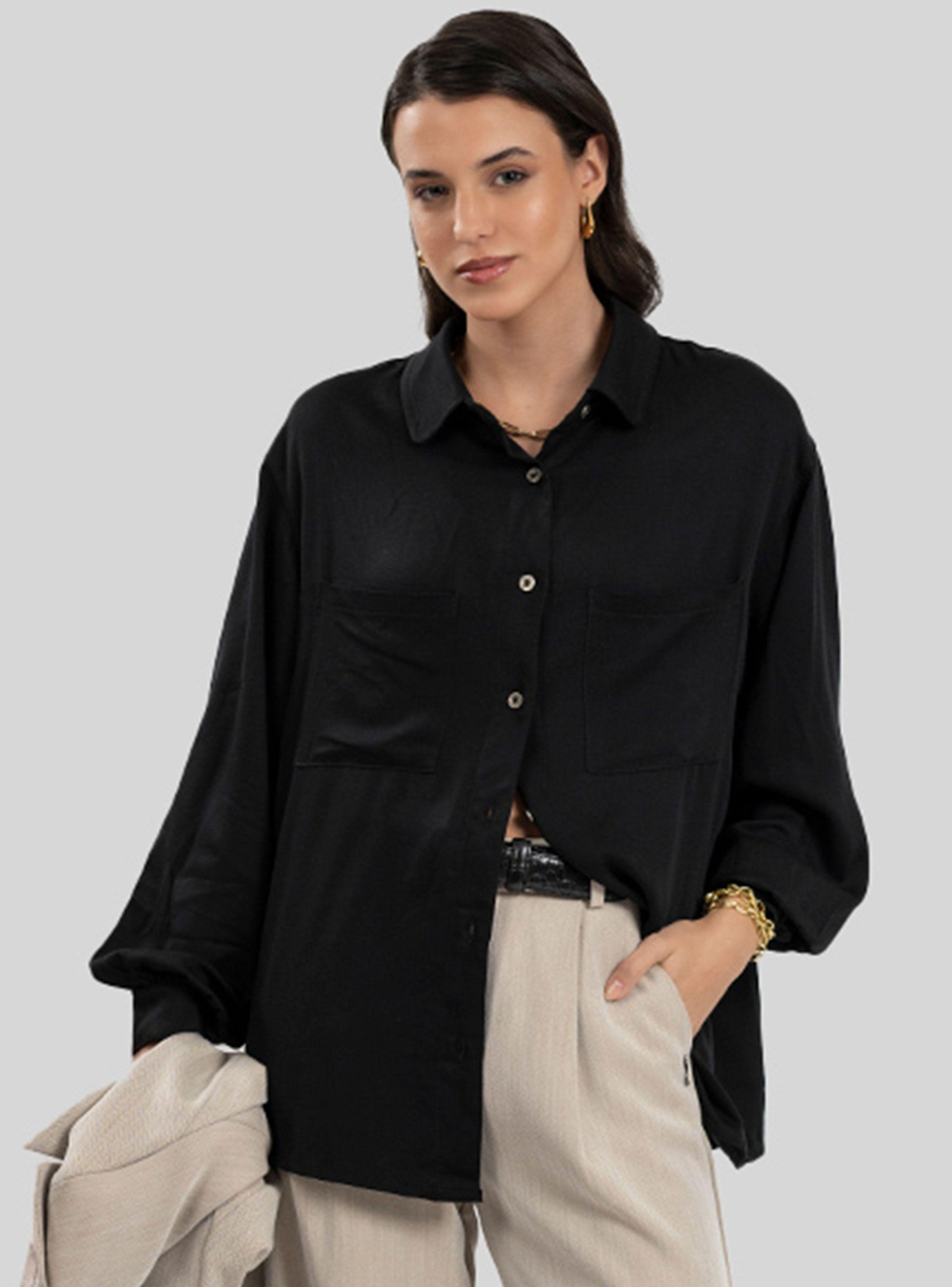 Blusa Manga Larga Meli Corte Regular-0