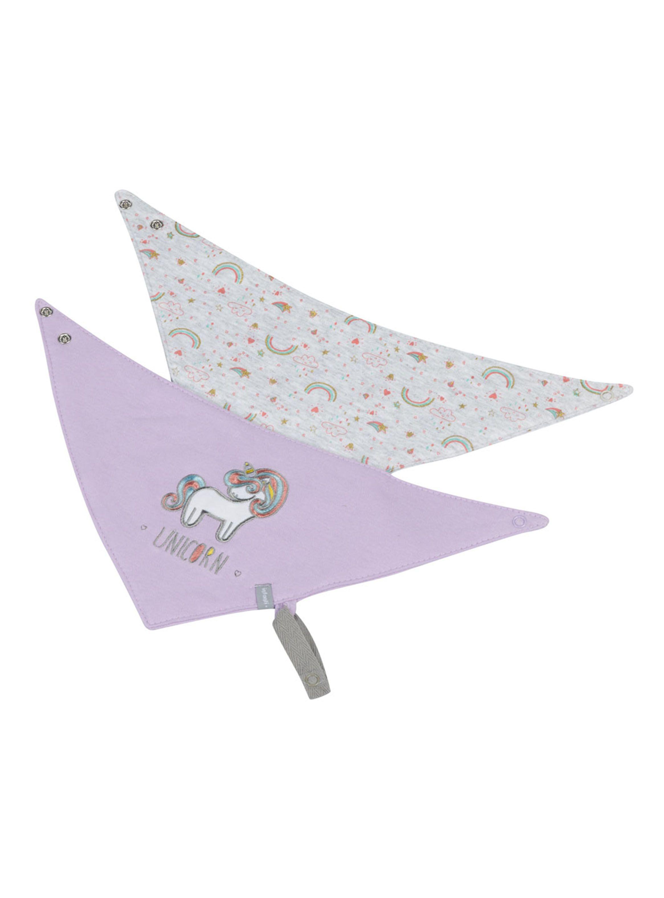 Bipack Baberos Impermeable Unicornio Morado-1