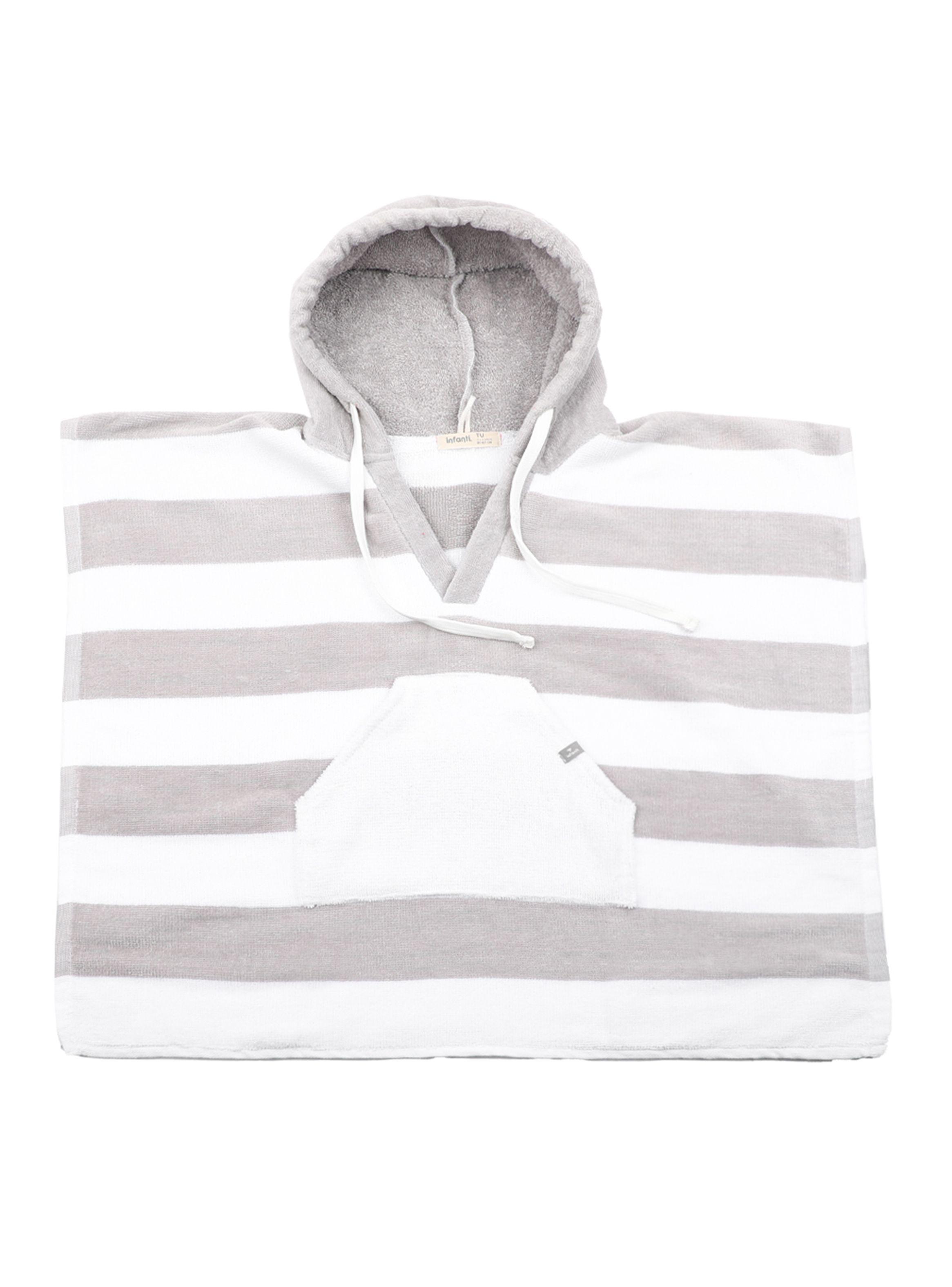 Toalla Con Capucha Gris-0