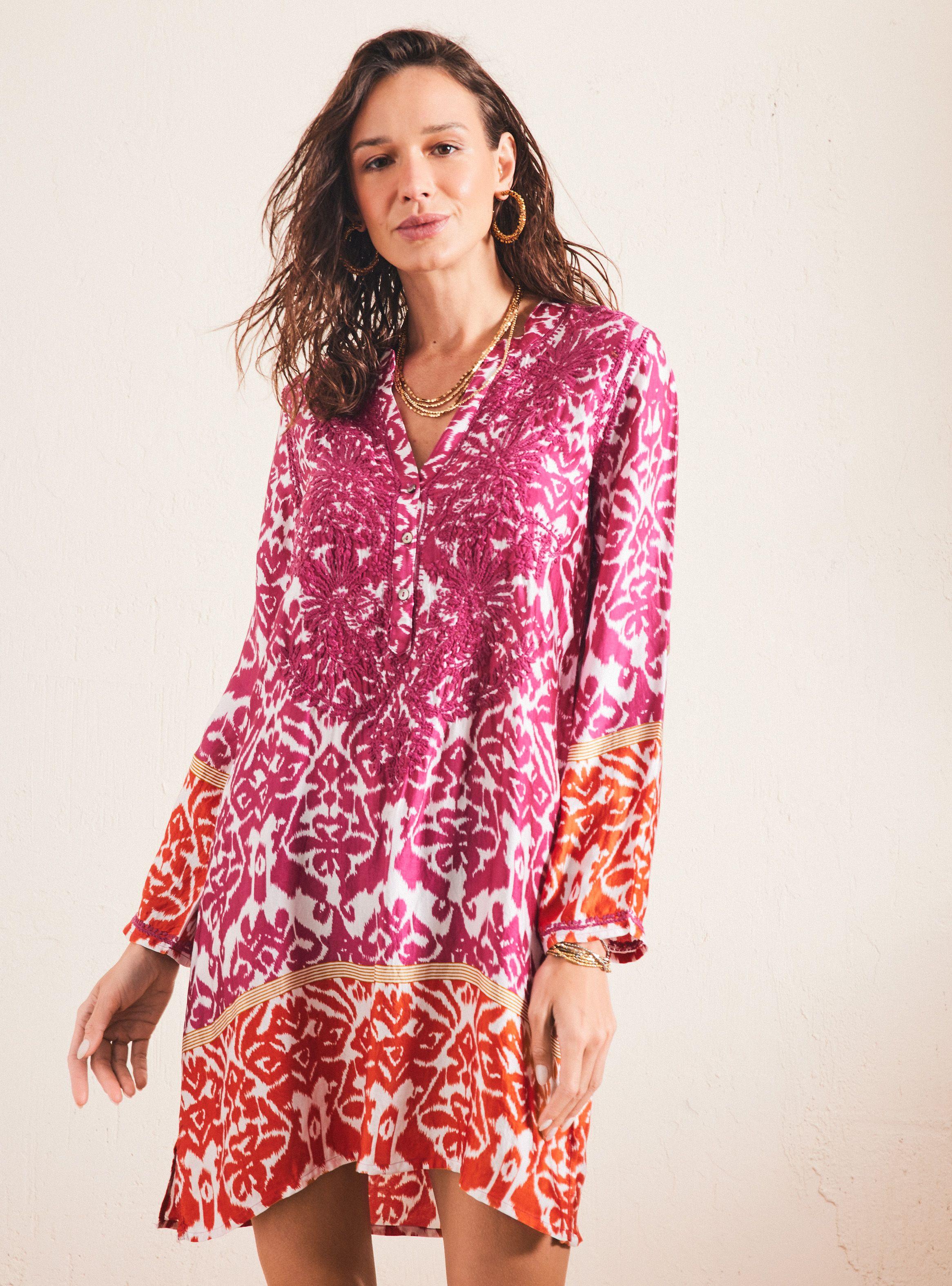 Vestido Bordado y Estampado-0