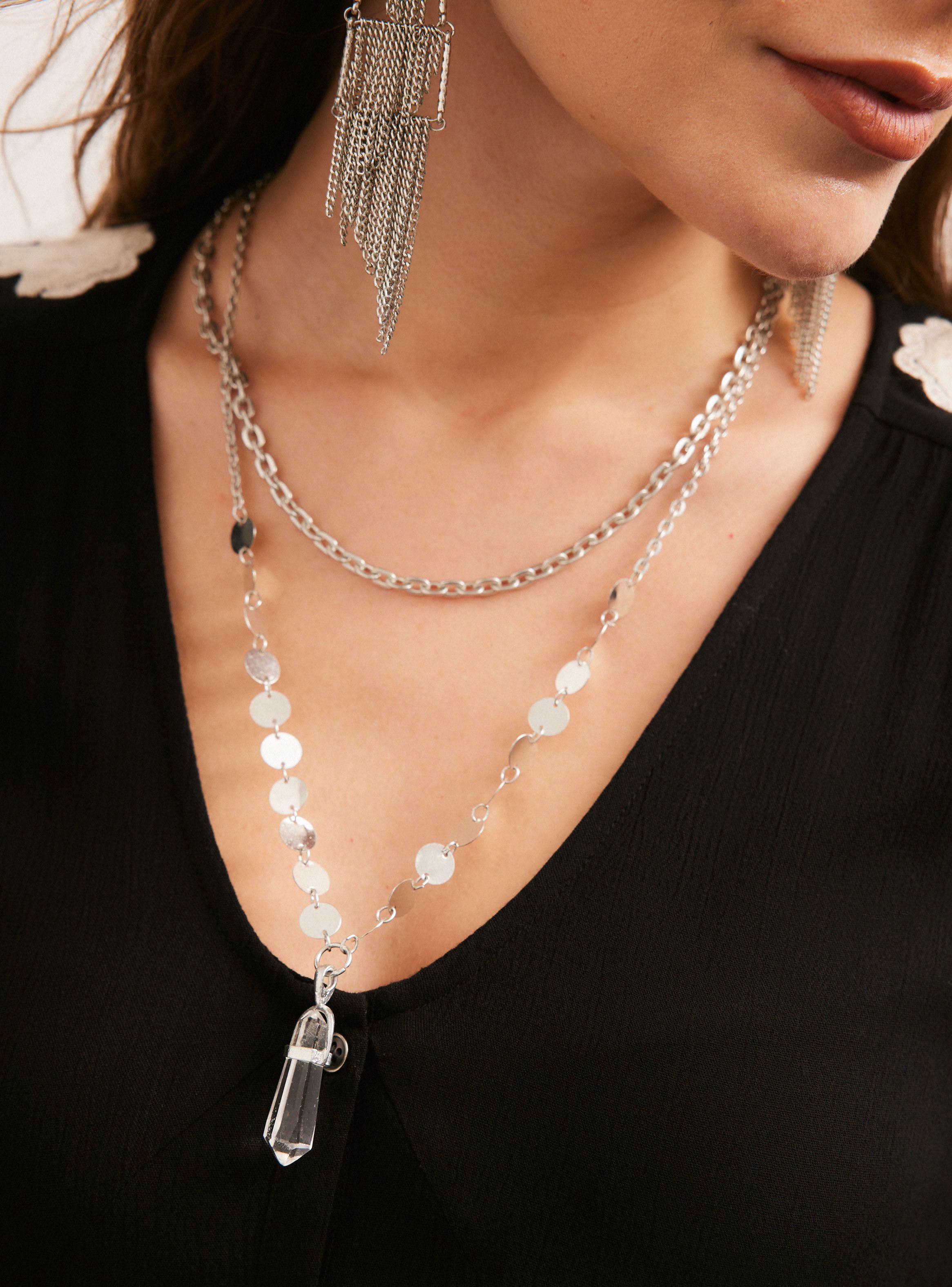 Collar Cuarzo y Monedas-1
