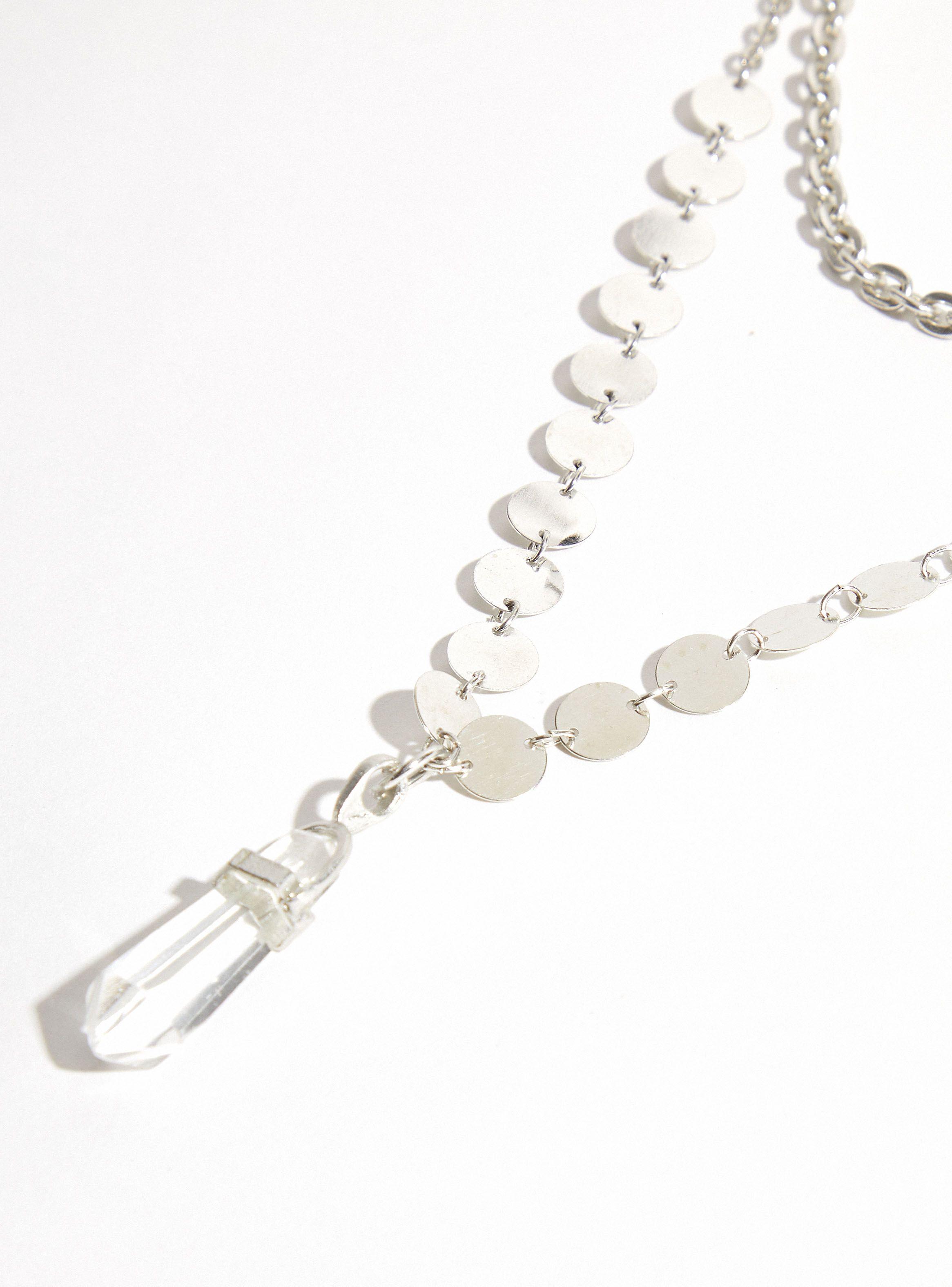 Collar Cuarzo y Monedas-3