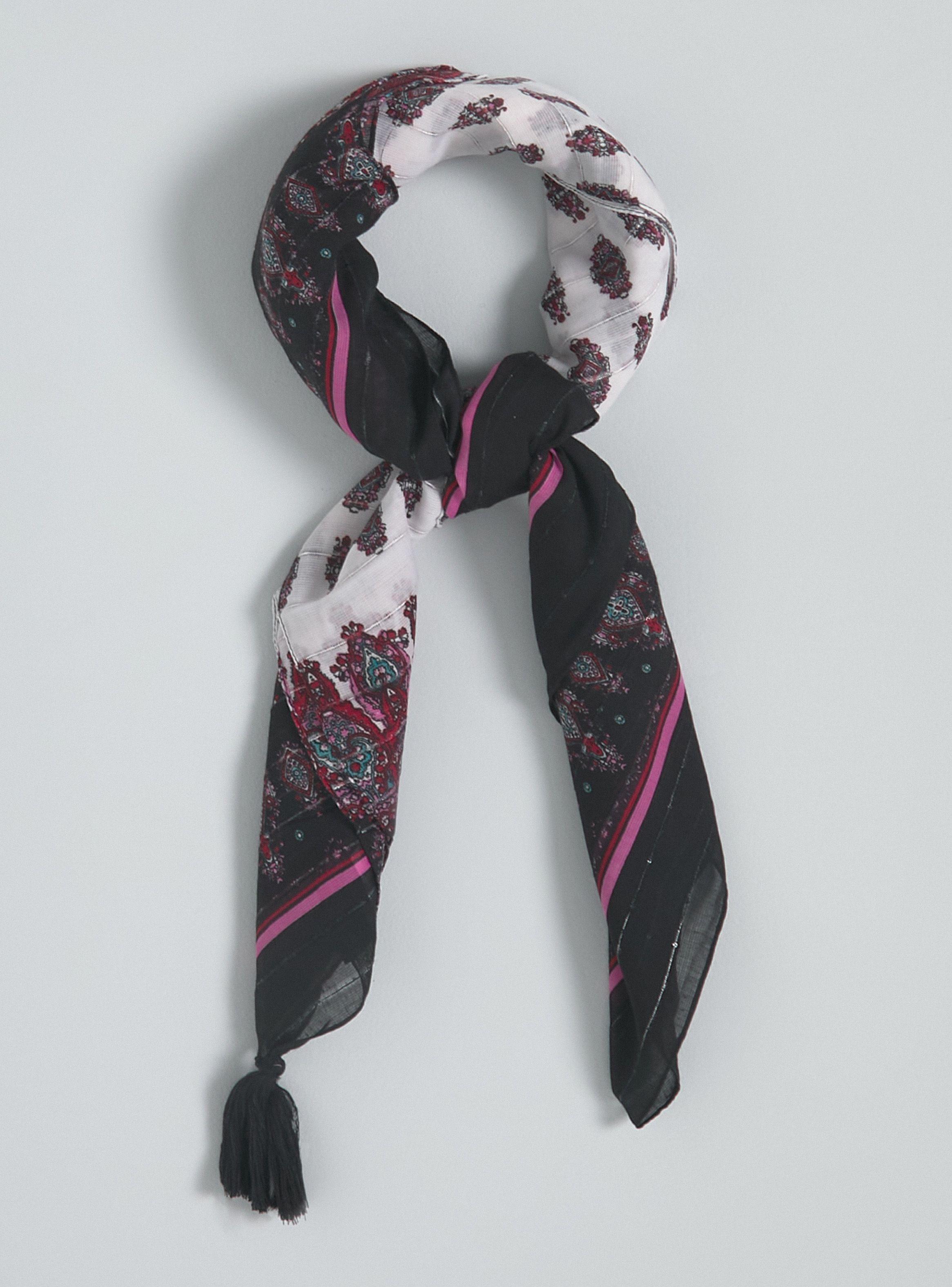 Pañuelo Estampado Borlas-2