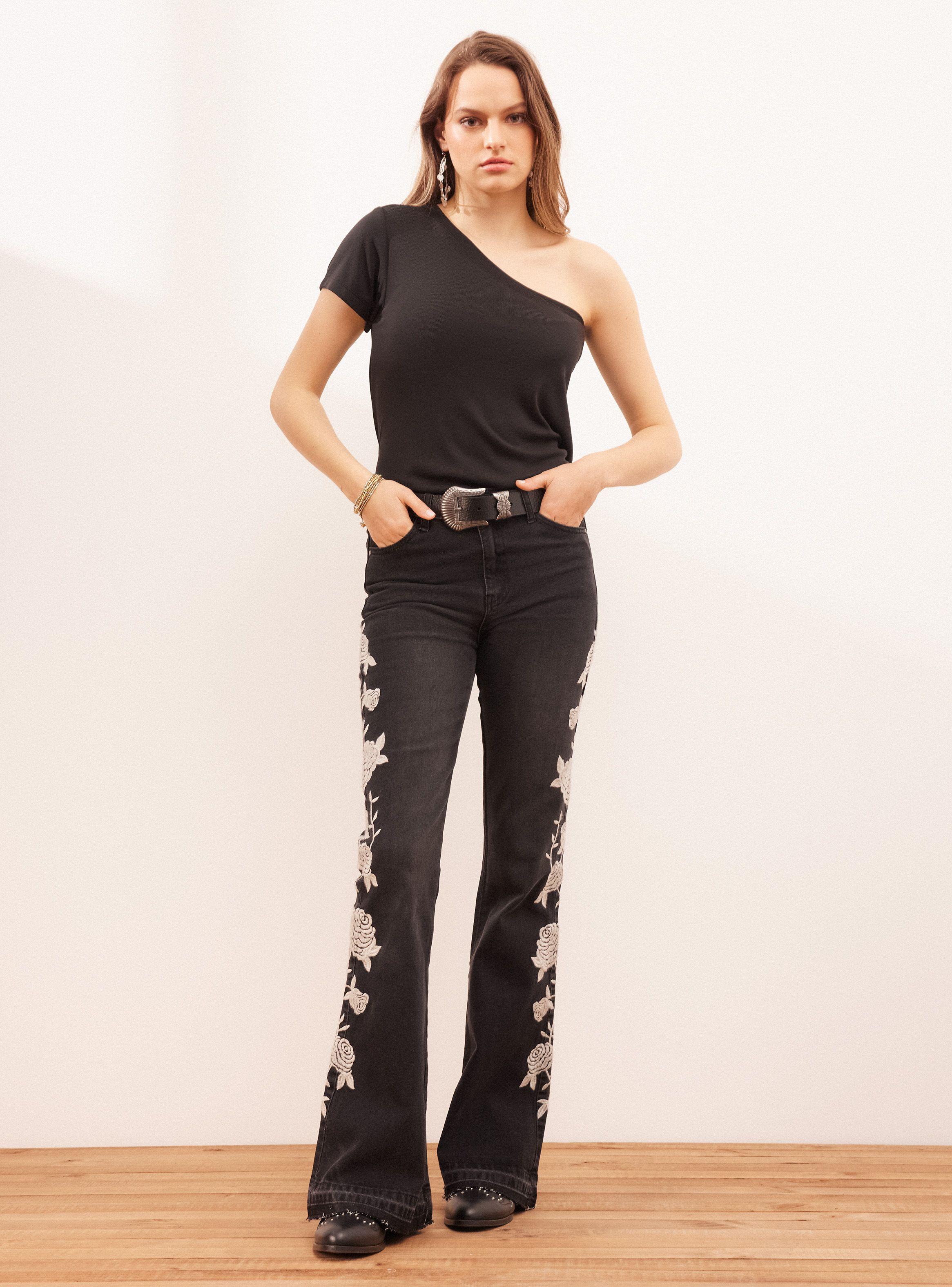 Jeans con Bordados en Costados-4