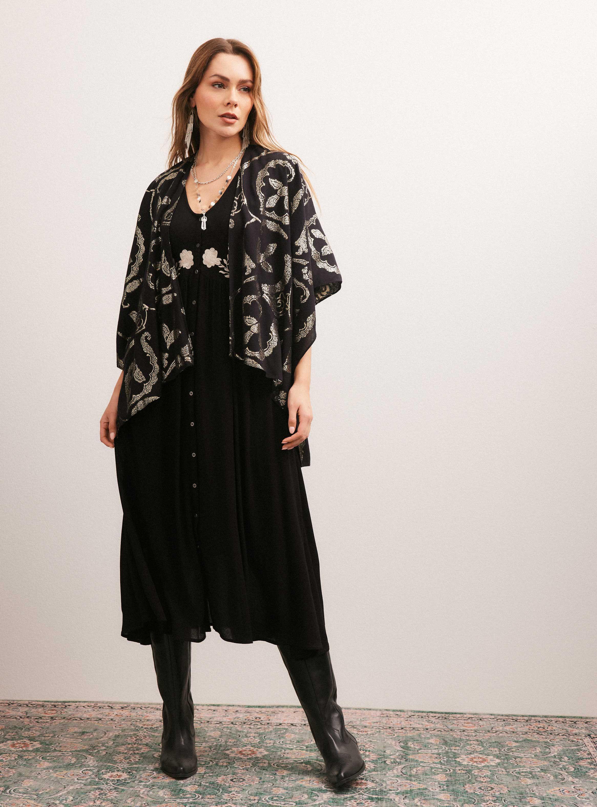 Kimono Diseño Metálico-4