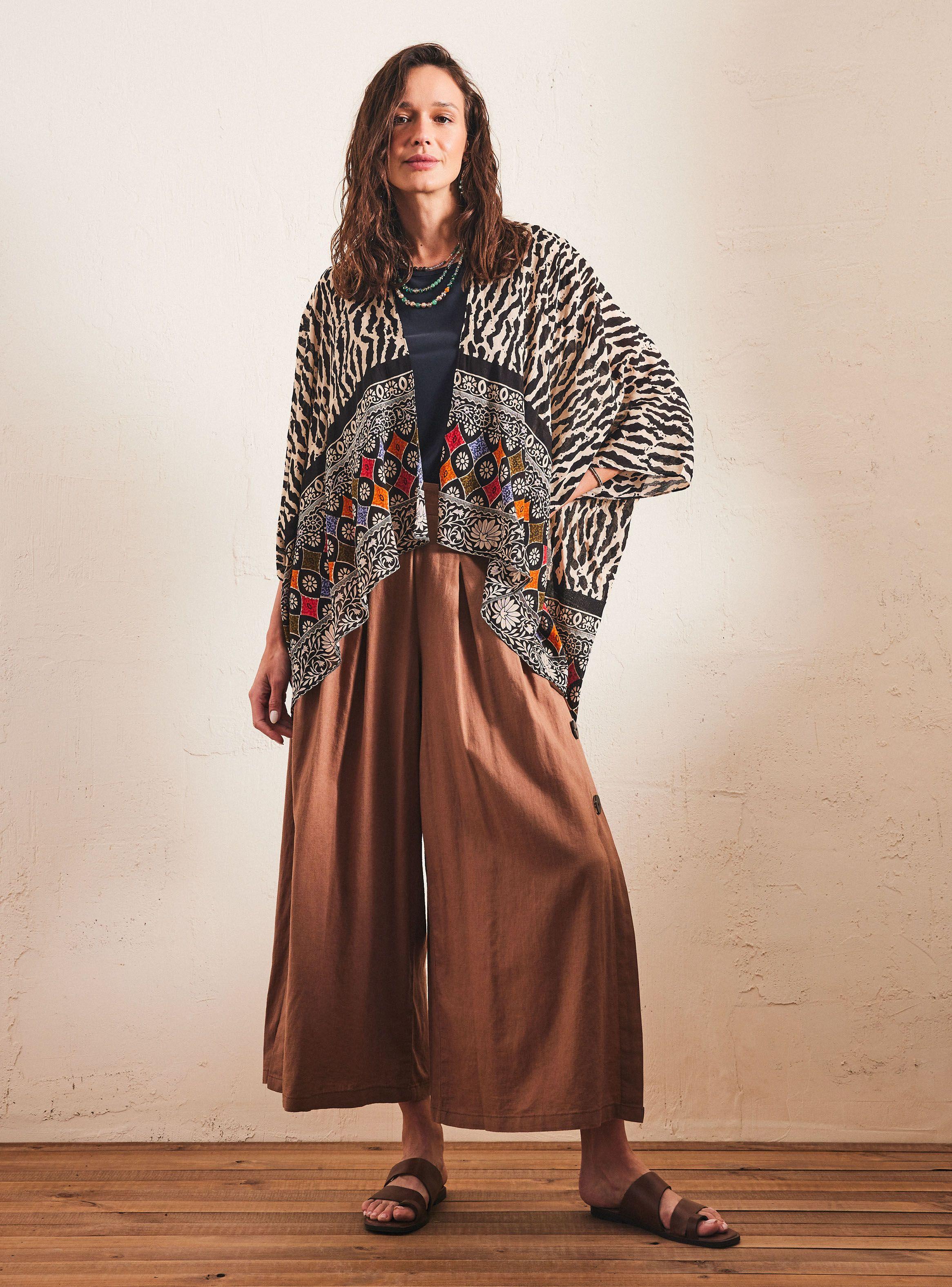 Kimono Tapado Full Print India-4