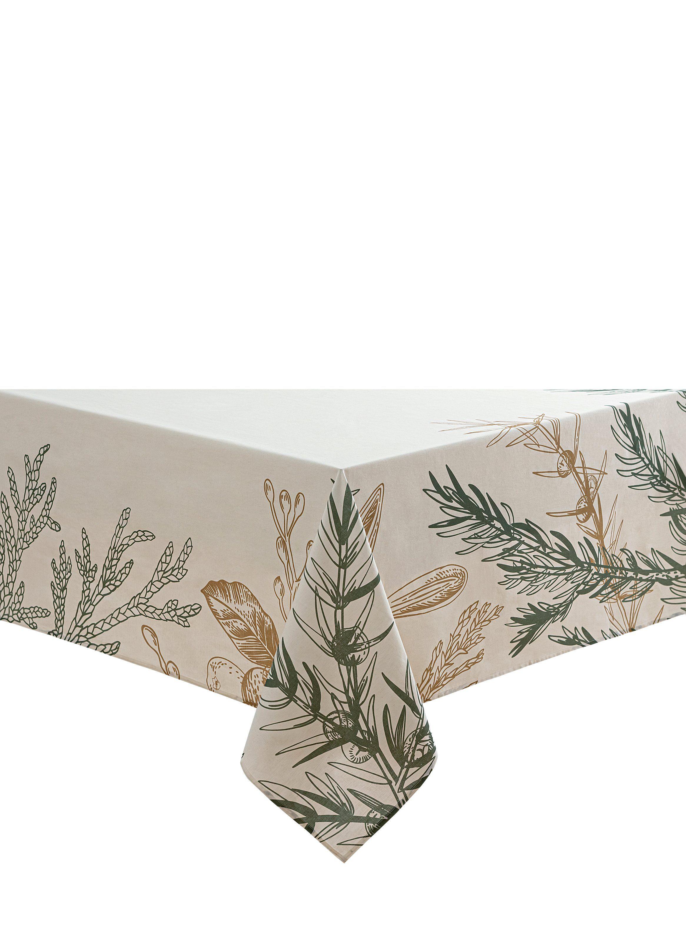 Mantel Verde Dorado 160x260 cm-0