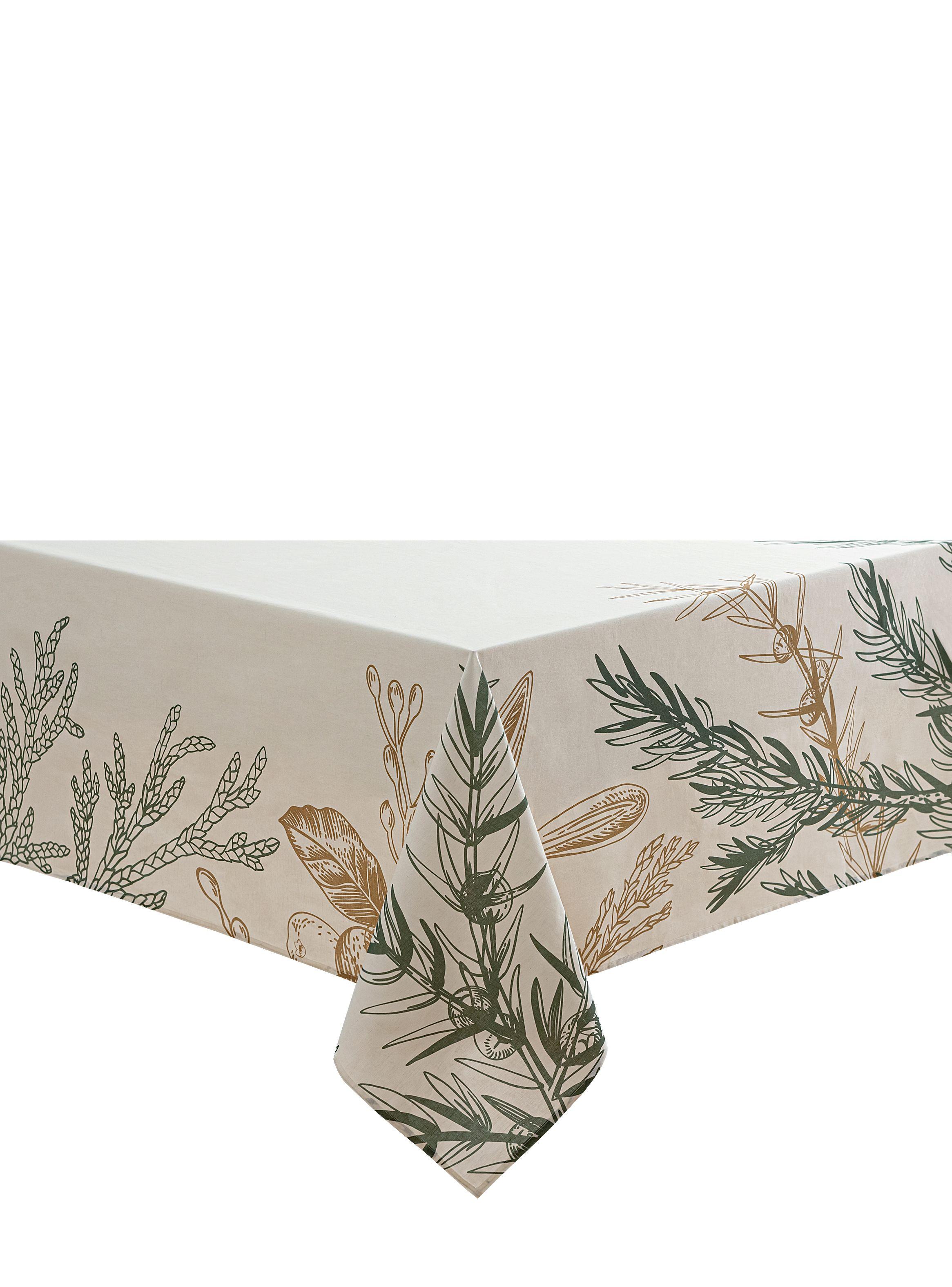 Mantel Verde Dorado 180x300 cm-0