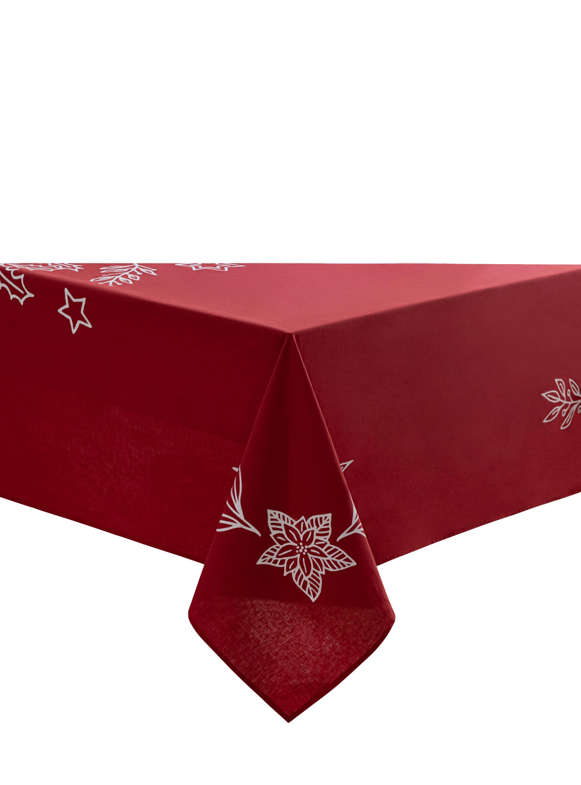 Mantel Rojo Navideño 180x300 cm-0