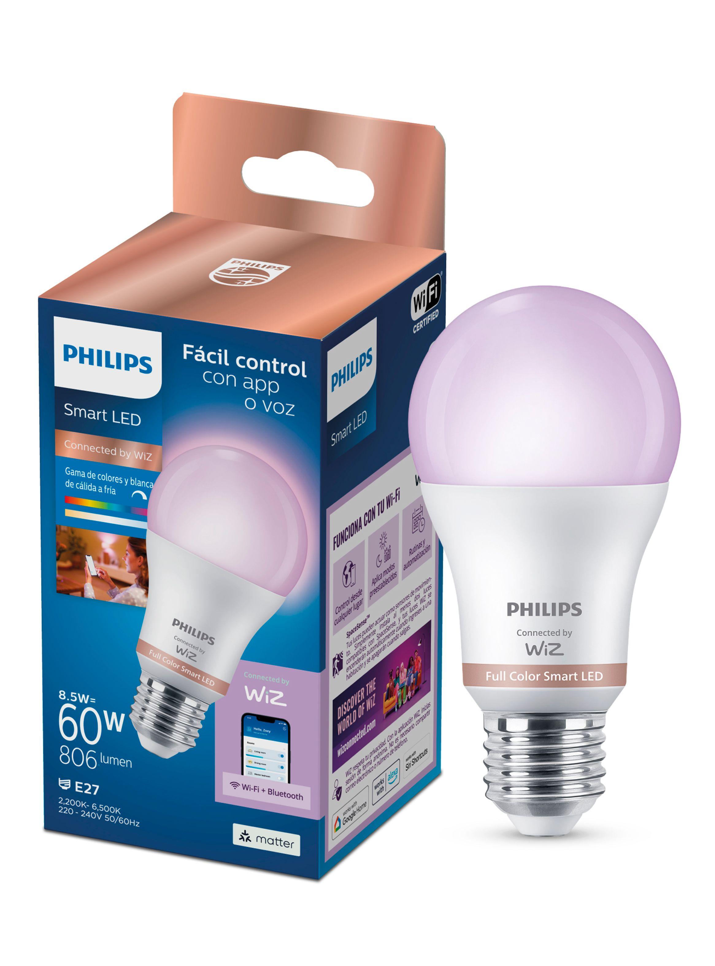 Iluminación Inteligente LED PHI WFB 60W A60 E27 822-65 RGB 6/1PF-0