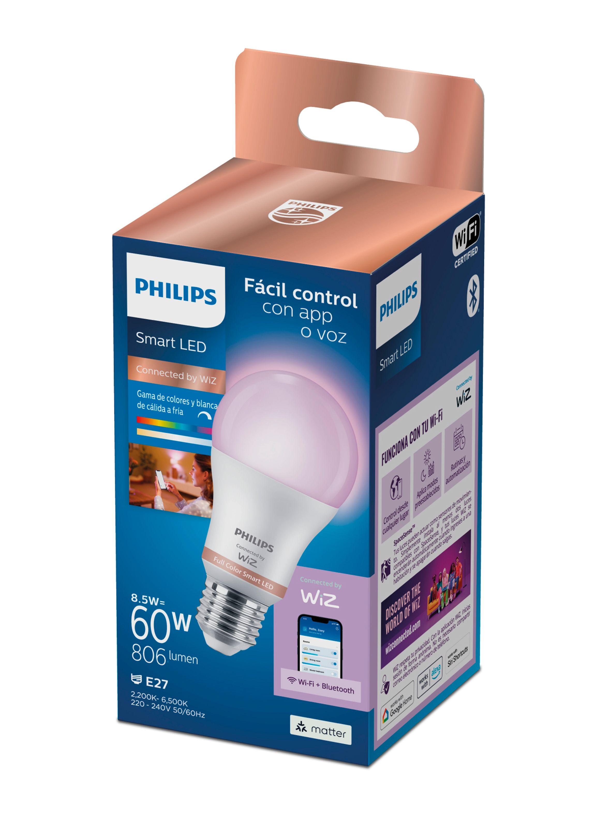 Iluminación Inteligente LED PHI WFB 60W A60 E27 822-65 RGB 6/1PF-2