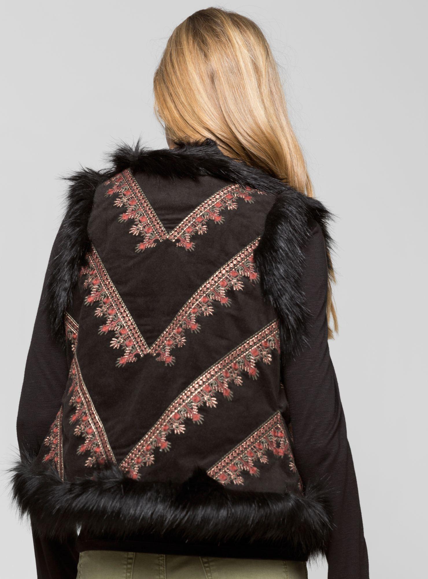 Chaqueta Peluda Sin Mangas Umbrale-1