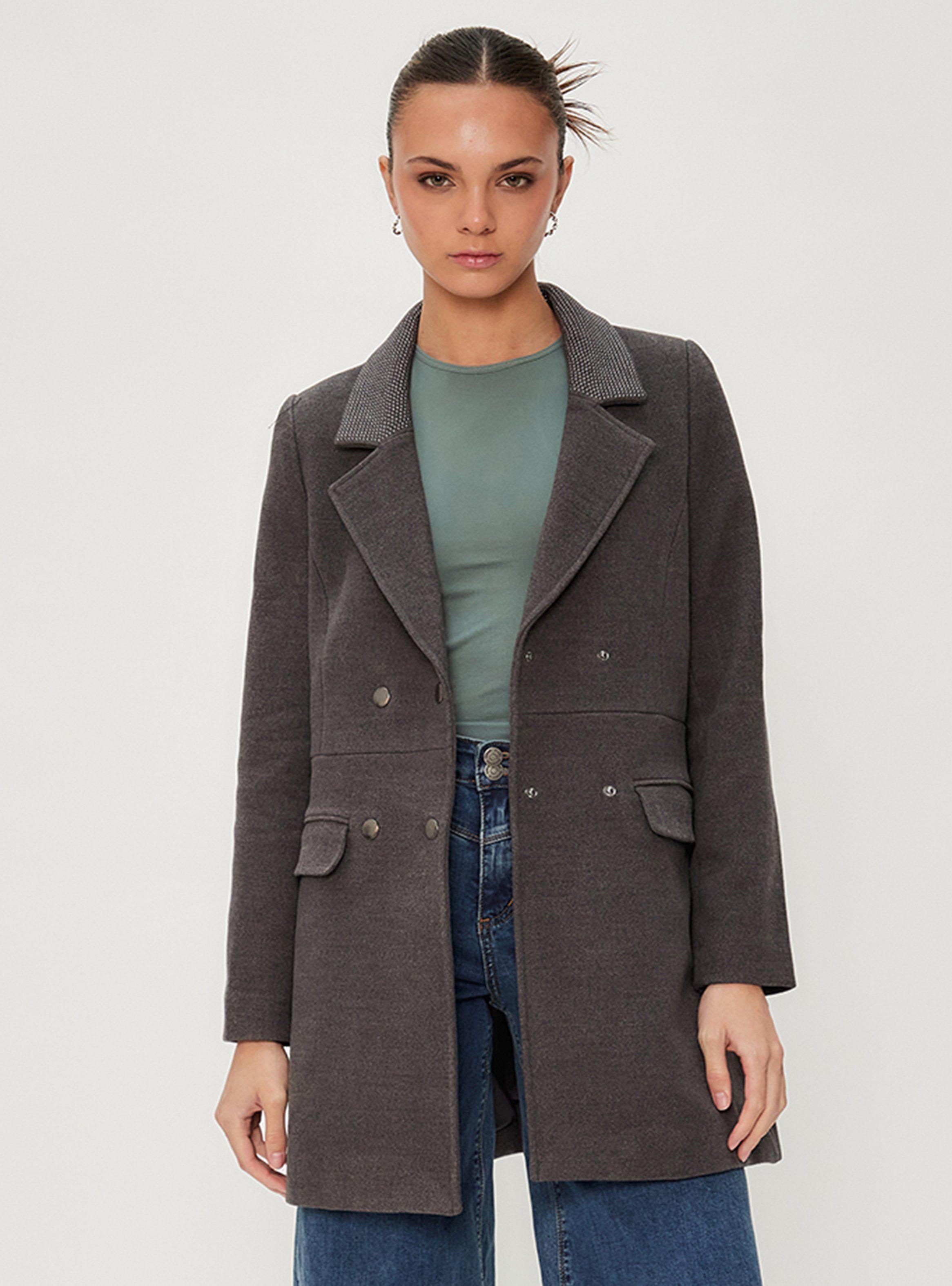 Abrigo Liso Manga Regular Sólido-0