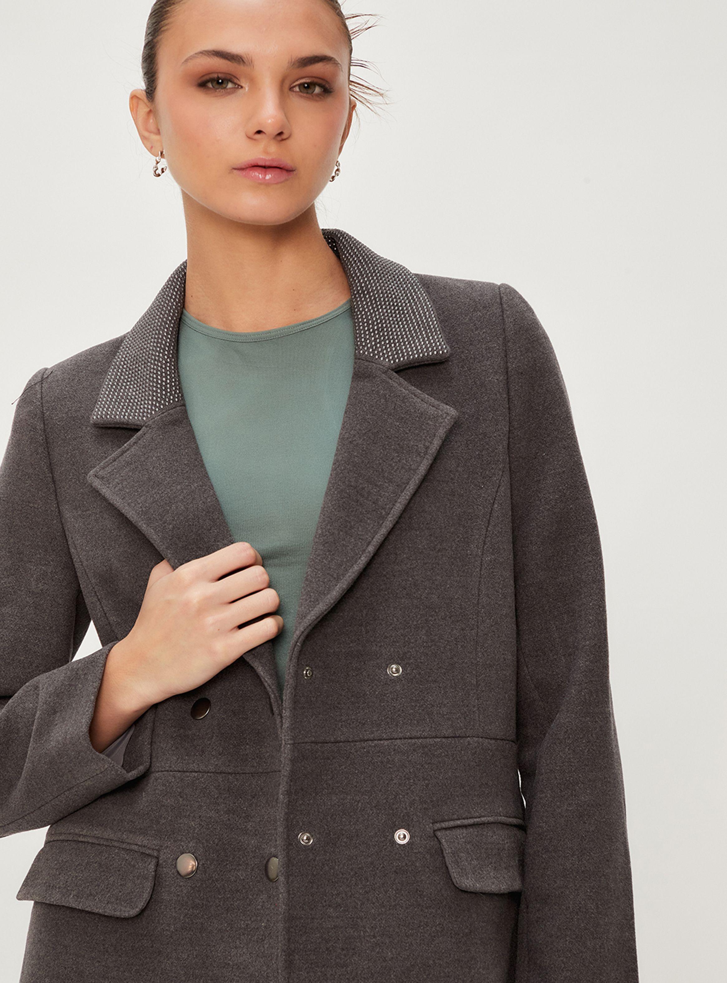 Abrigo Liso Manga Regular Sólido-2