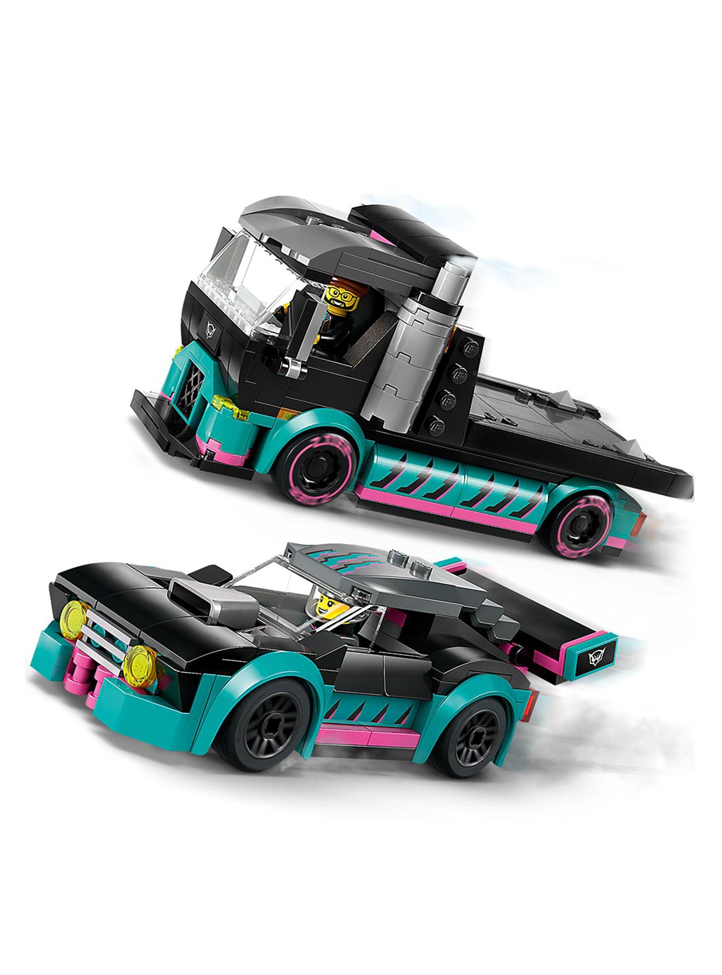 Bloques Auto de Carreras y Camión de Transporte 328 Piezas-2