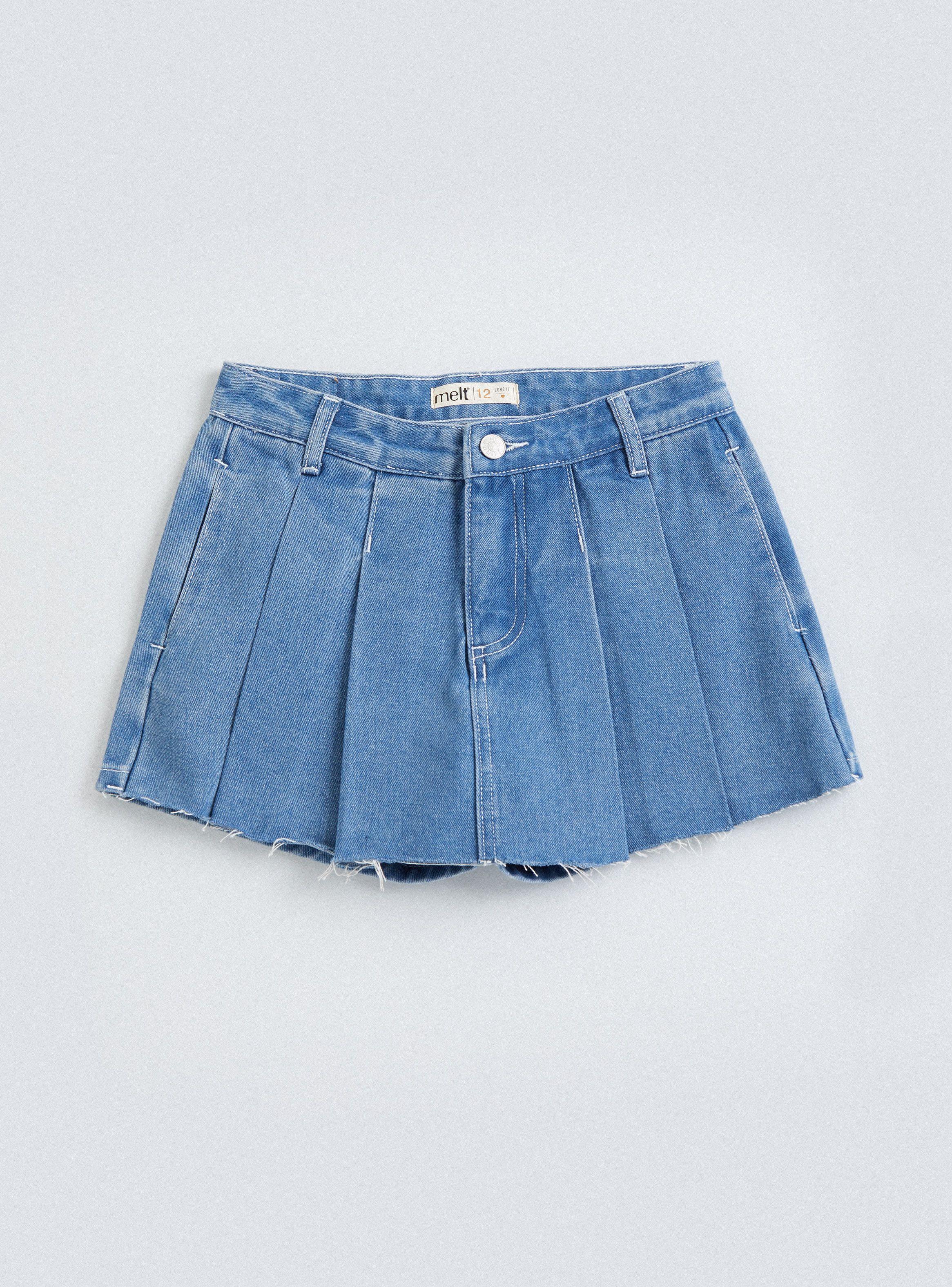Falda Skort Mini Tableada-0