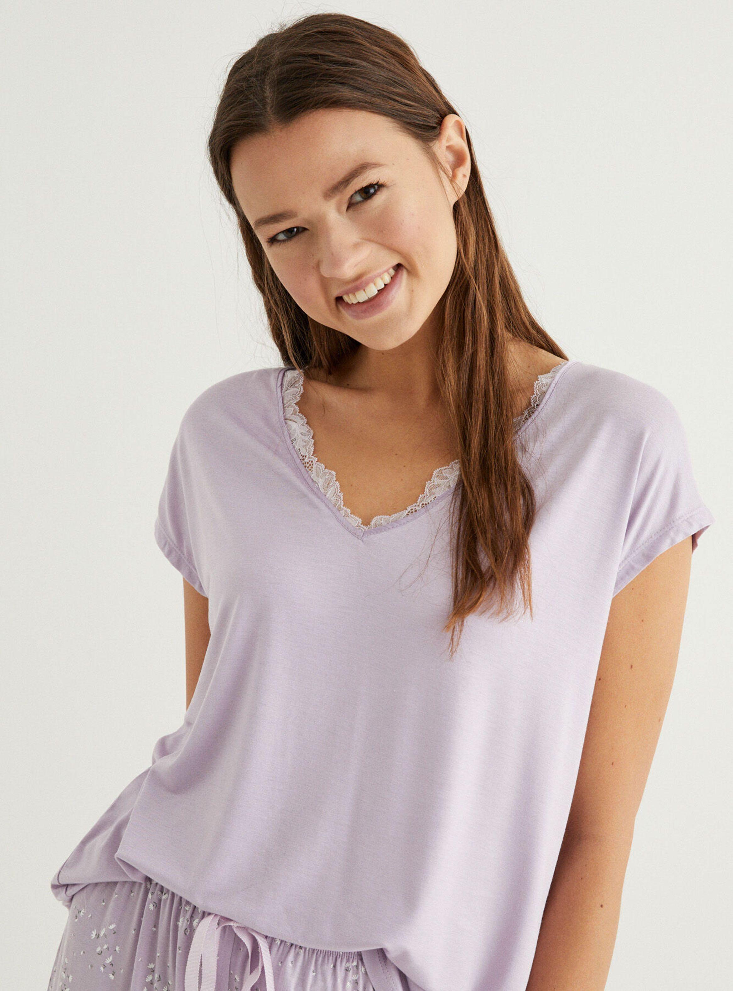 Pijama Soft Touch Flores Malva-2