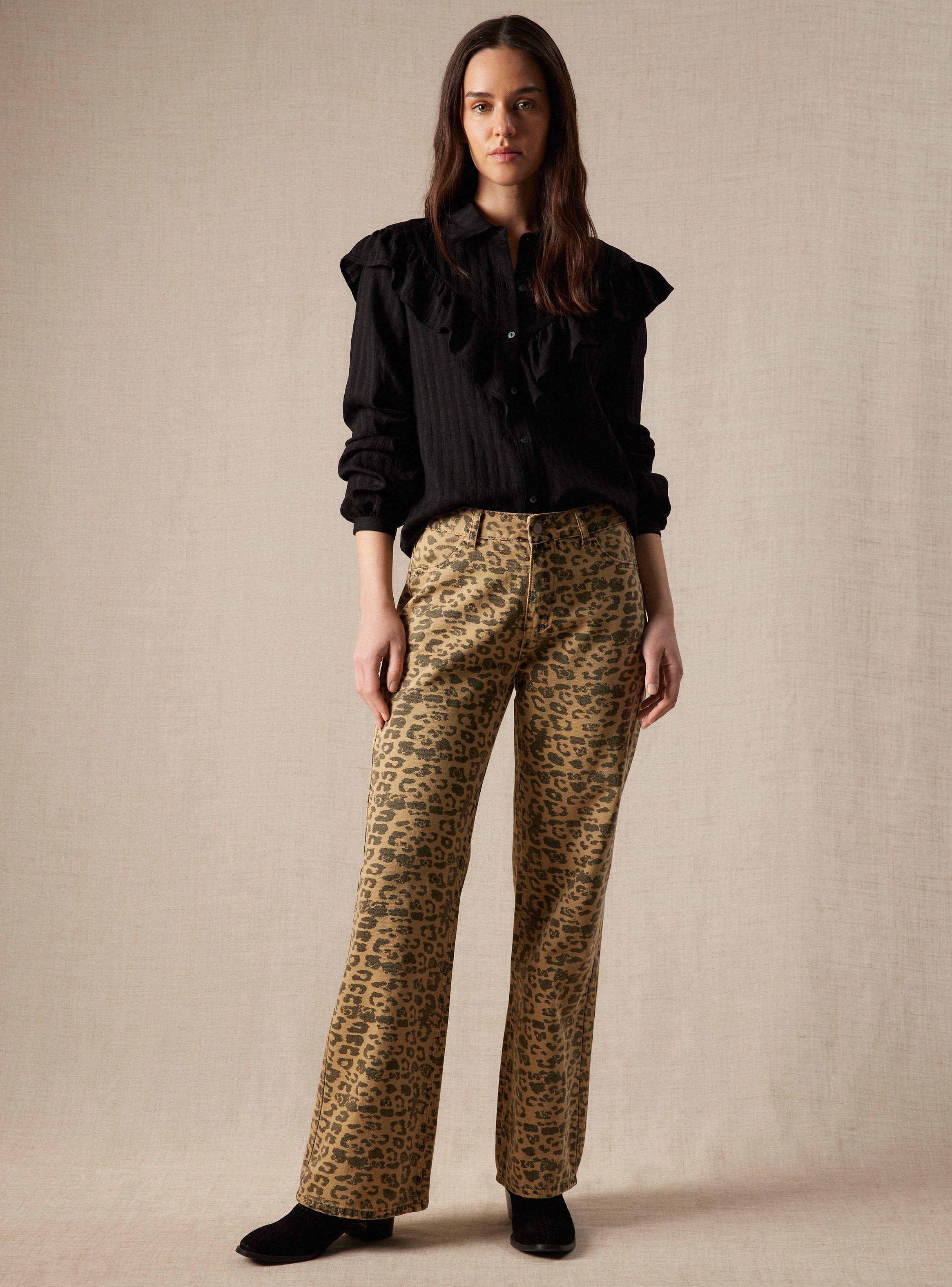 Jeans Estampado Leopardo Gatado-4