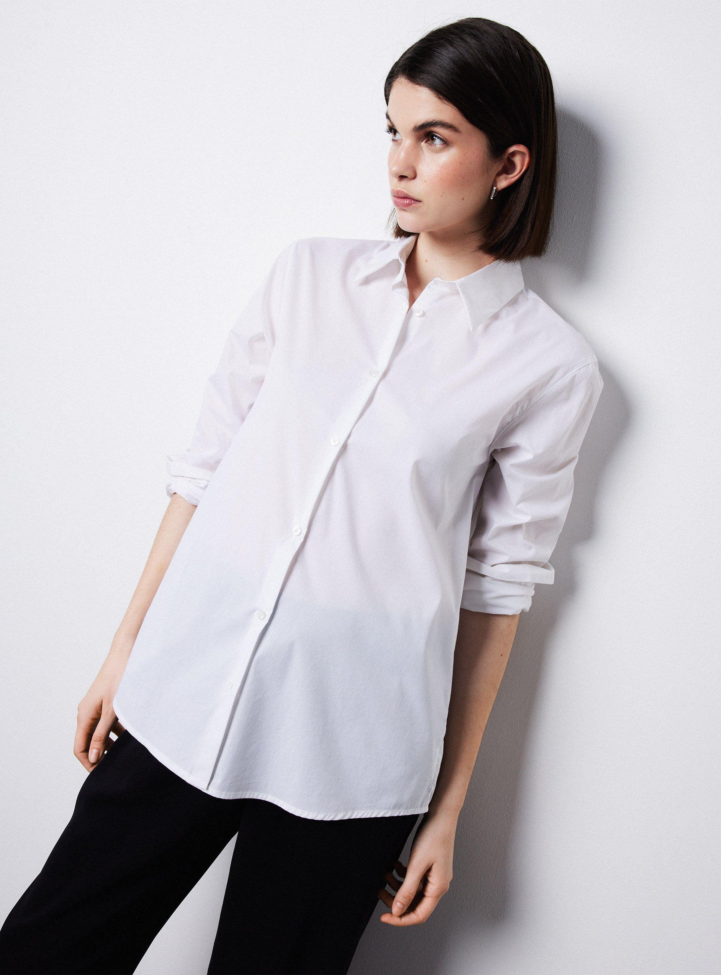 Blusa Camisera Recta Abotonada-0